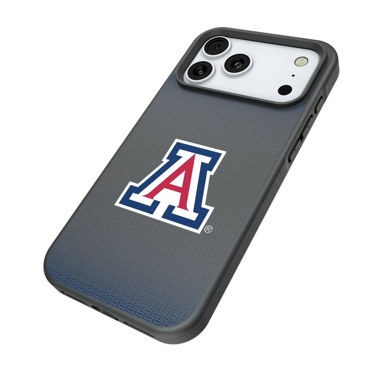 University of Arizona Wildcats Linen iPhone Bump Phone Case for Apple iPhone - Isometric View#Device_iPhone 18 Pro Max