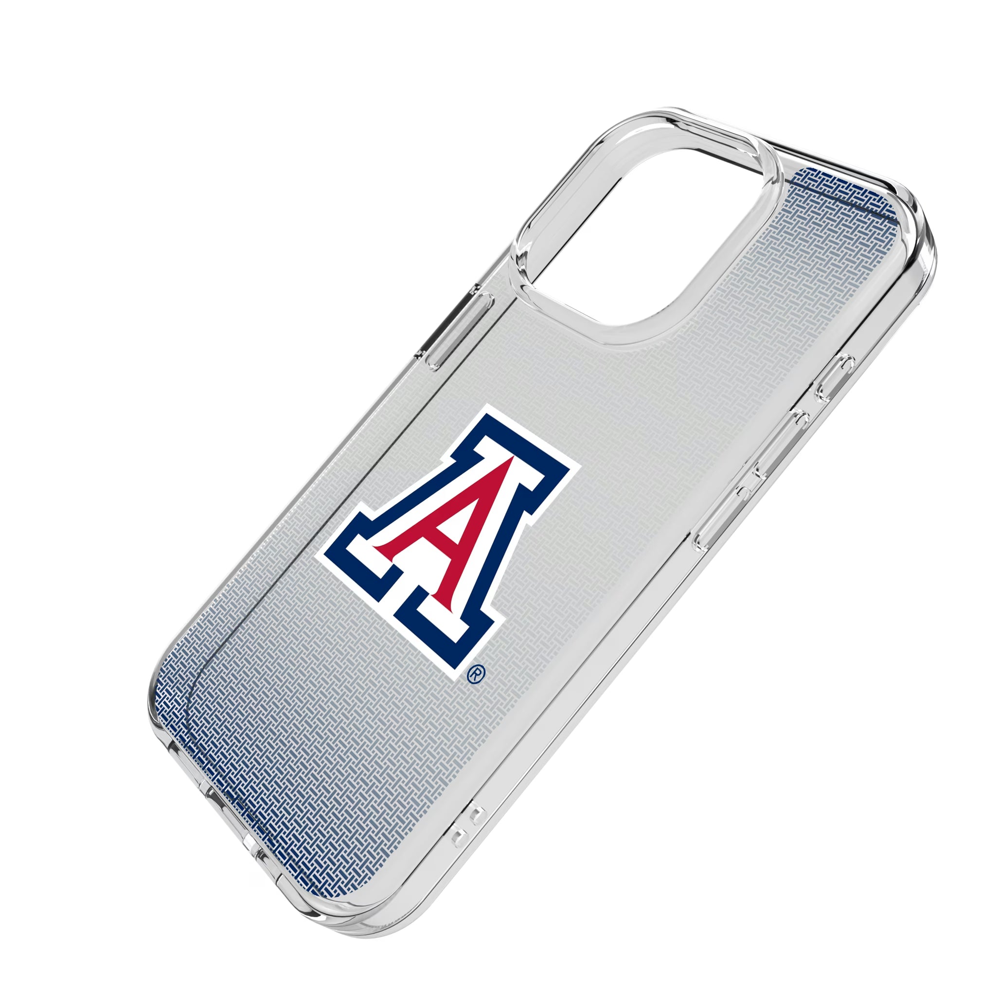 University of Arizona Wildcats Linen iPhone Clear Phone Case for Apple iPhone - Isometric View