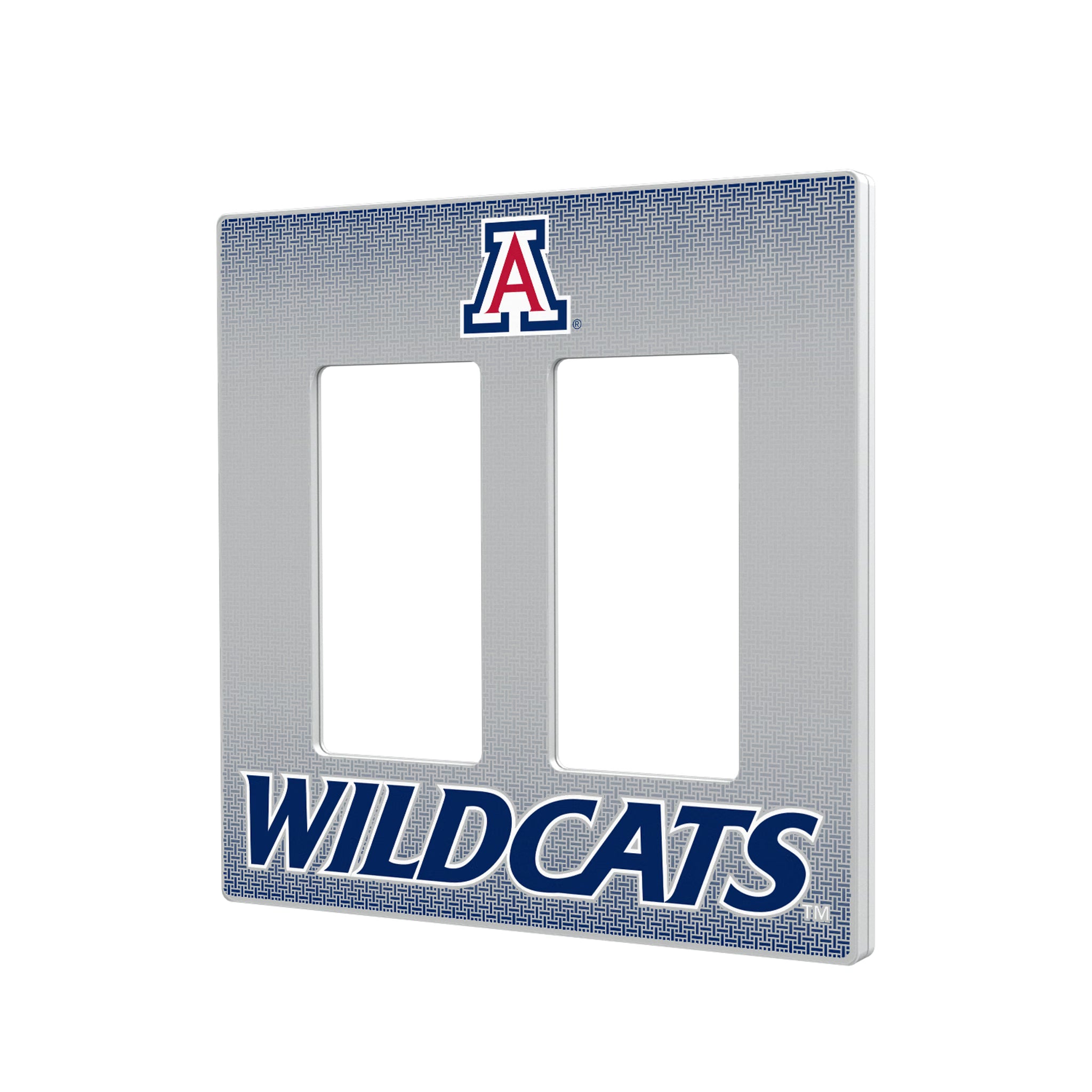 University of Arizona Wildcats Linen Hidden-Screw Light Switch Plate#Style_Double Rocker
