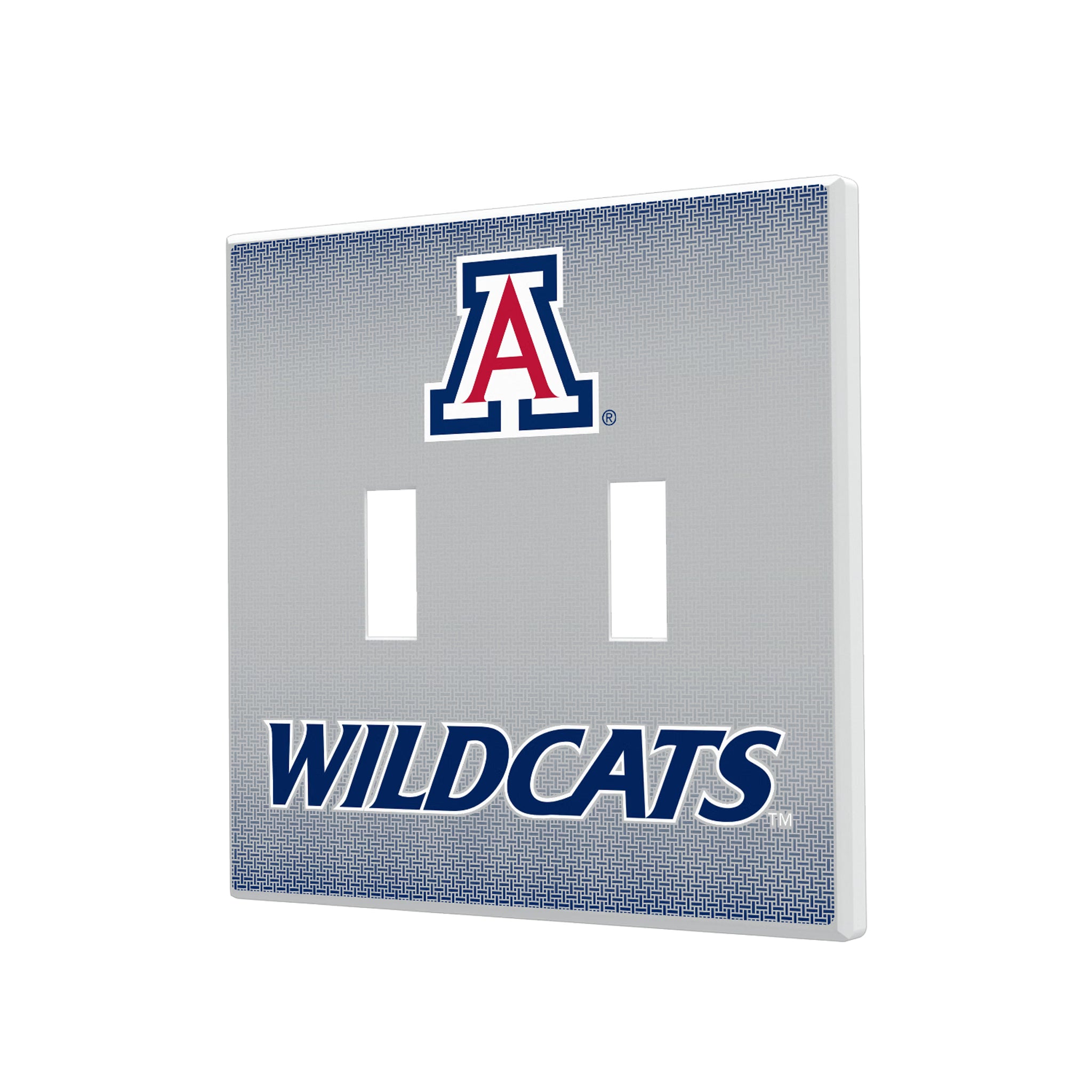 University of Arizona Wildcats Linen Hidden-Screw Light Switch Plate#Style_Double Toggle