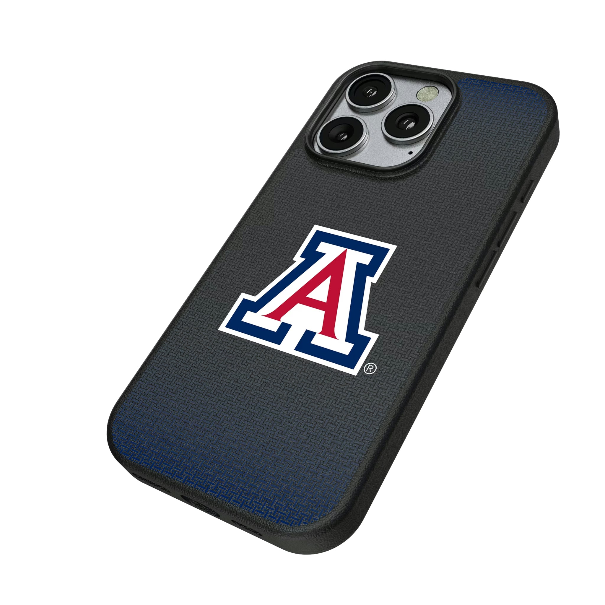 University of Arizona Wildcats Linen iPhone MagSafe Compatible Phone Case for Apple iPhone - Isometric View