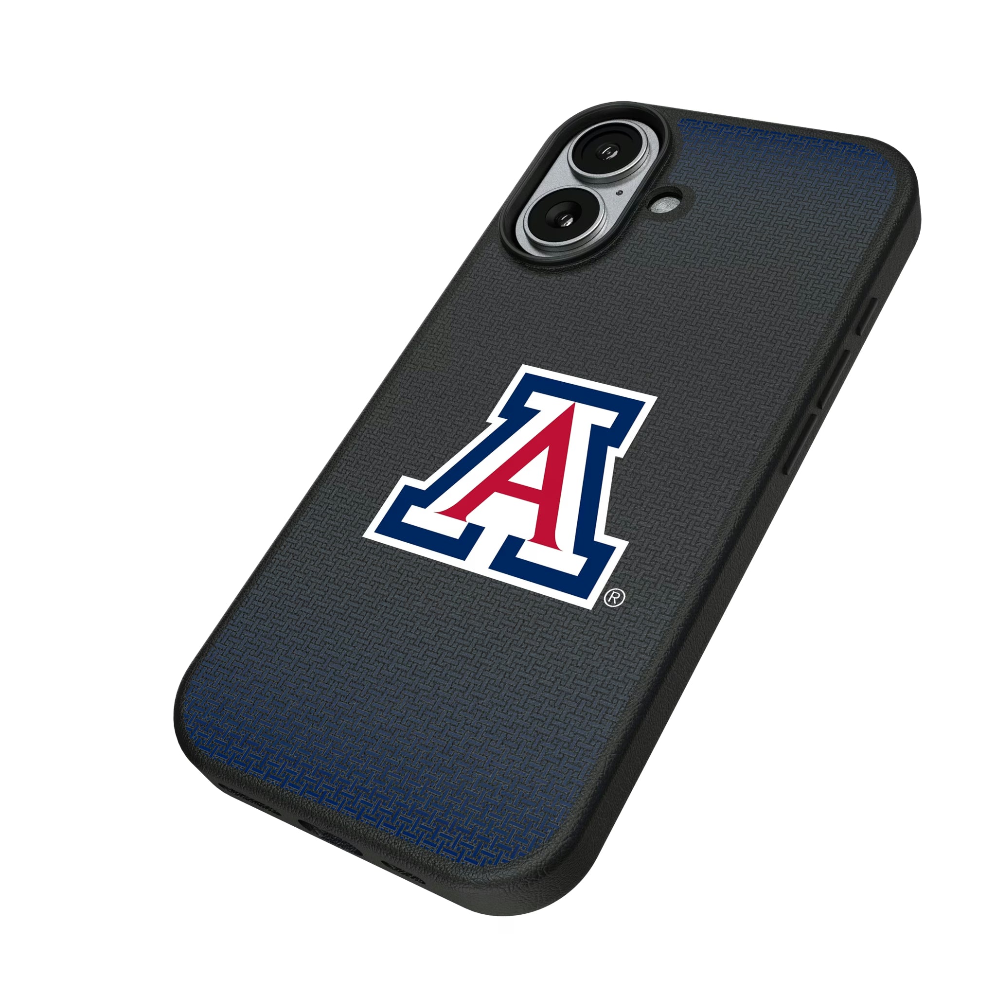 University of Arizona Wildcats Linen iPhone MagSafe Compatible Phone Case for Apple iPhone - Isometric View#Device_iPhone 17
