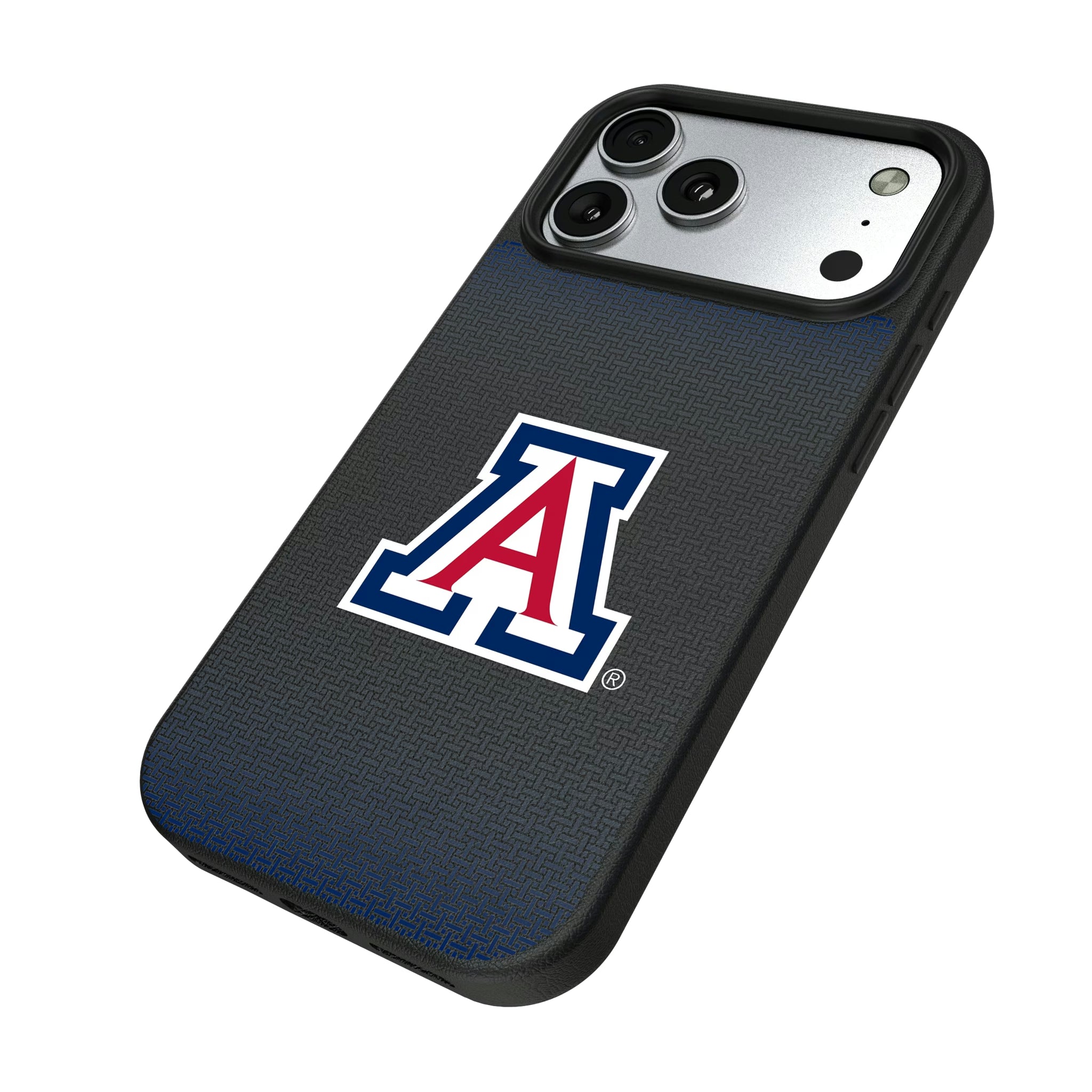 University of Arizona Wildcats Linen iPhone MagSafe Compatible Phone Case for Apple iPhone - Isometric View#Device_iPhone 17 Pro Max