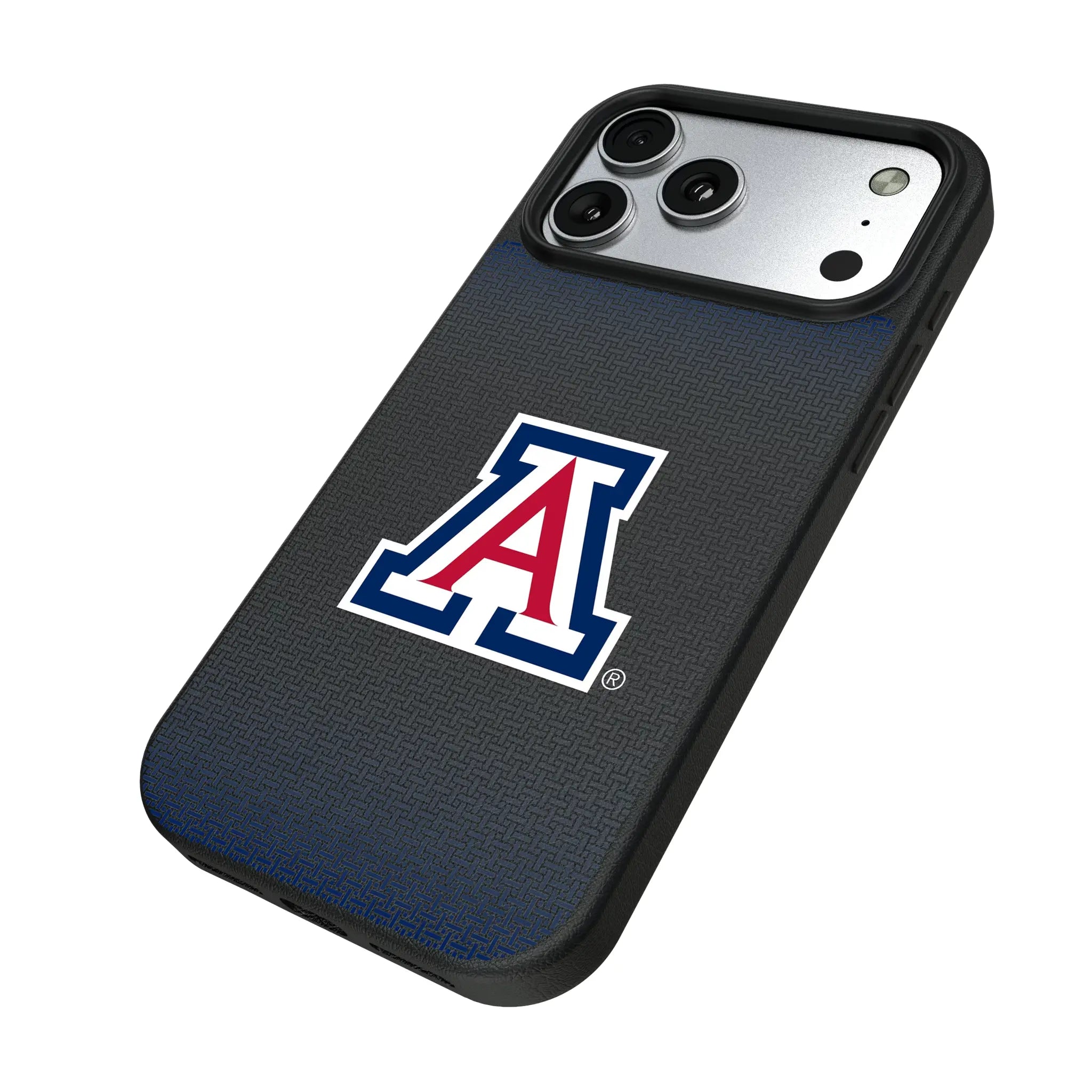 University of Arizona Wildcats Linen iPhone MagSafe Compatible Phone Case for Apple iPhone - Isometric View#Device_iPhone 17 Pro Max