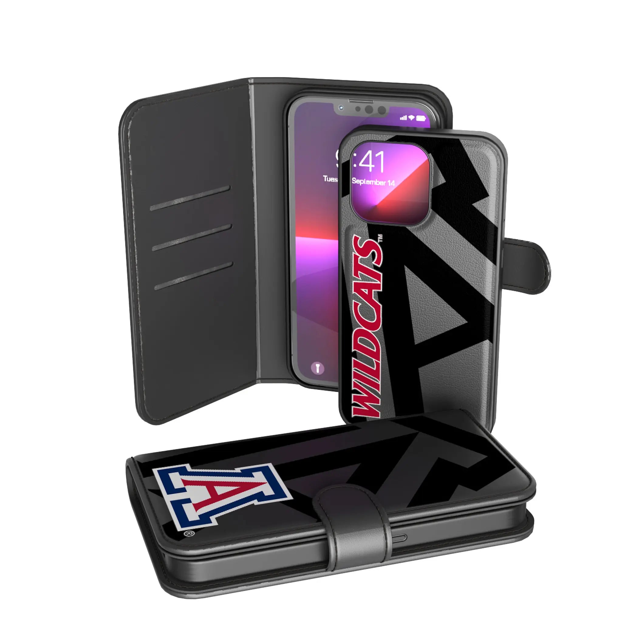 University of Arizona Wildcats Monocolor Tilt iPhone Wallet Phone Case for Apple iPhone