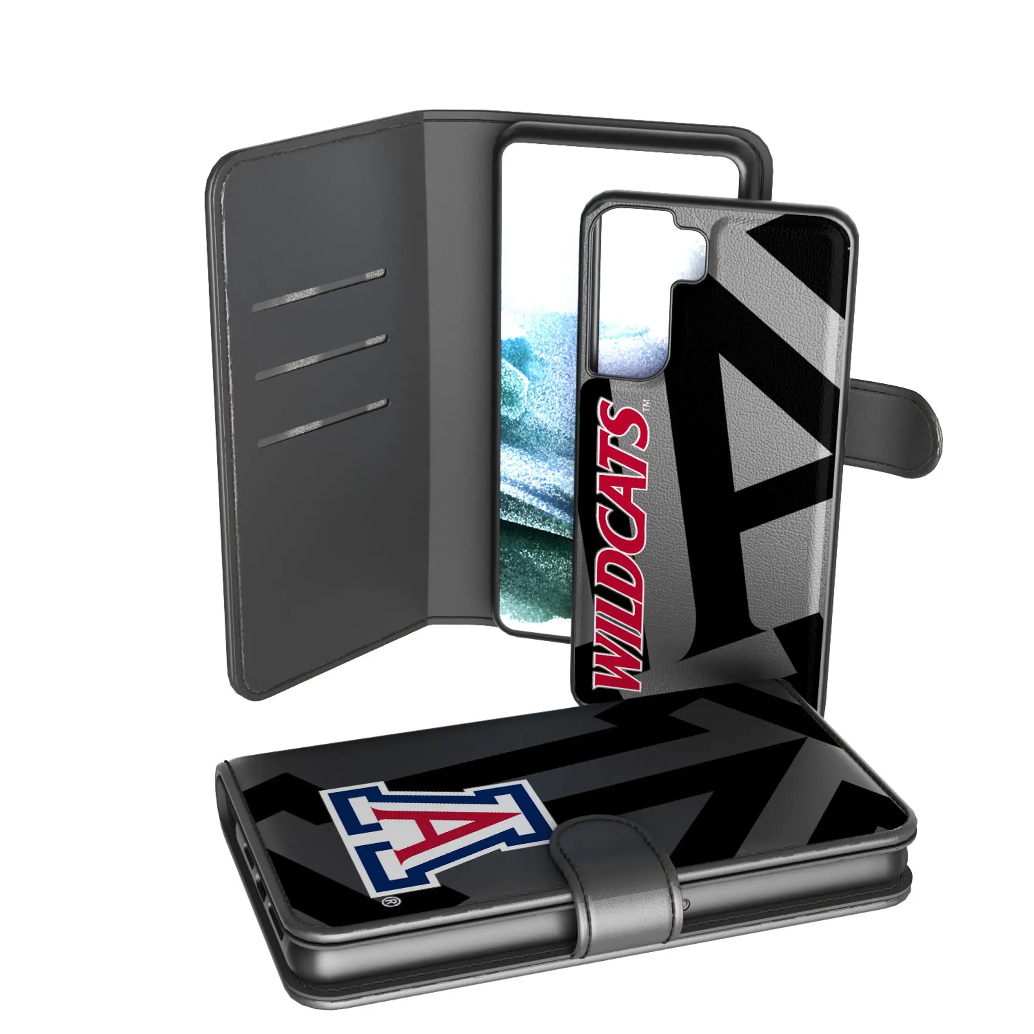 University of Arizona Wildcats Monocolor Tilt Galaxy Wallet Phone Case for Samsung Galaxy
