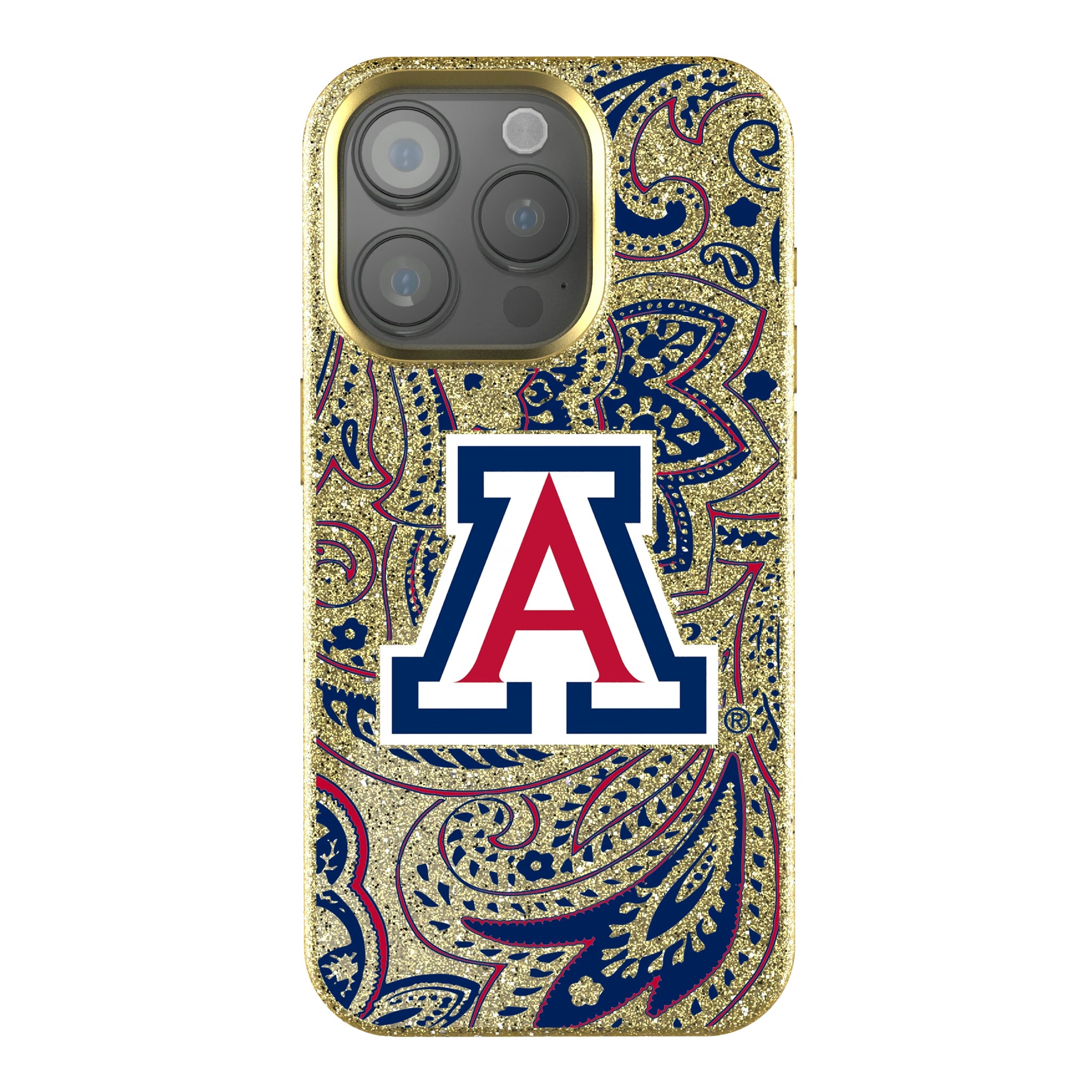 University of Arizona Wildcats Paisley iPhone Bling Phone Case for Apple iPhone