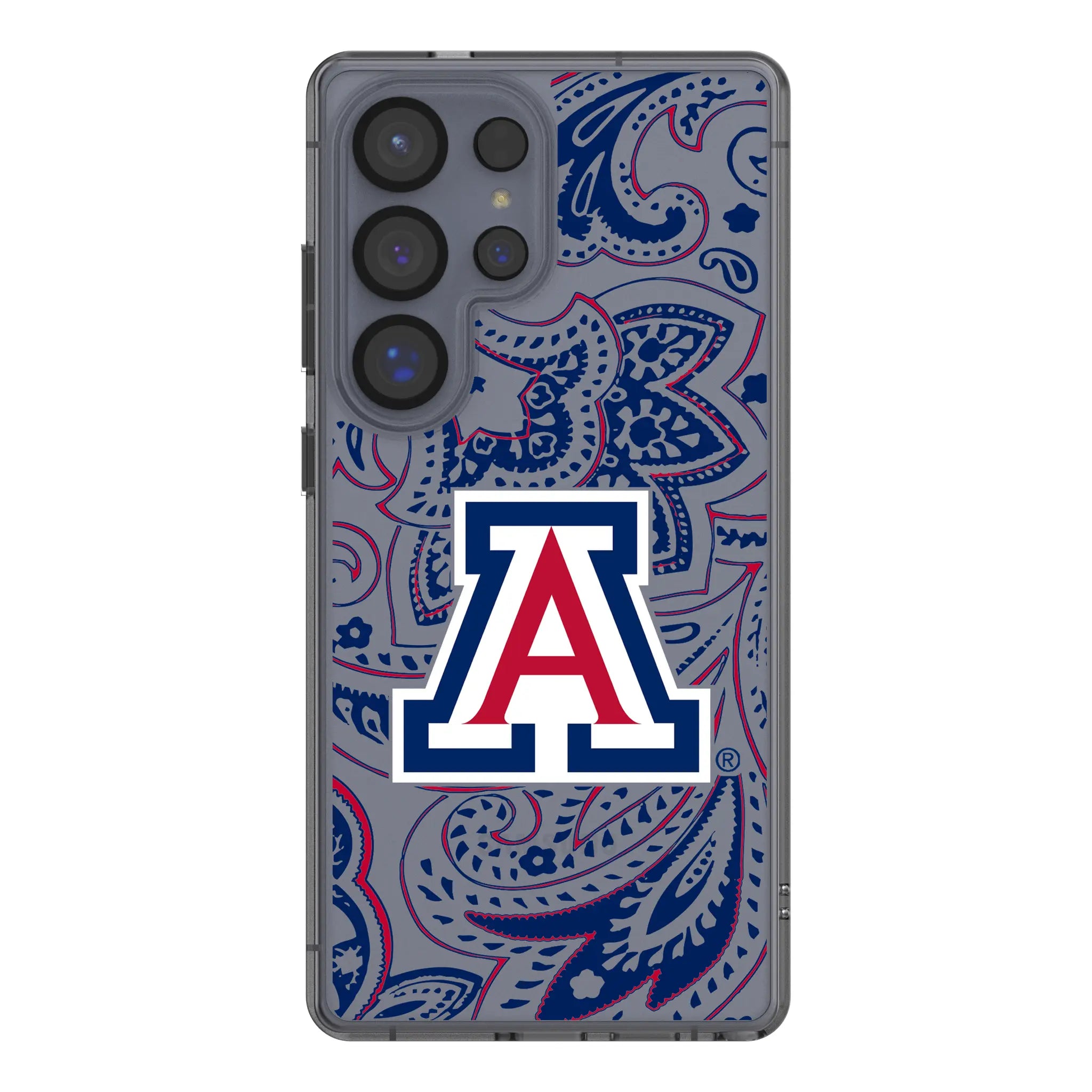 University of Arizona Wildcats Paisley Galaxy Clear Phone Case for Samsung Galaxy#Device_Galaxy S25 Ultra