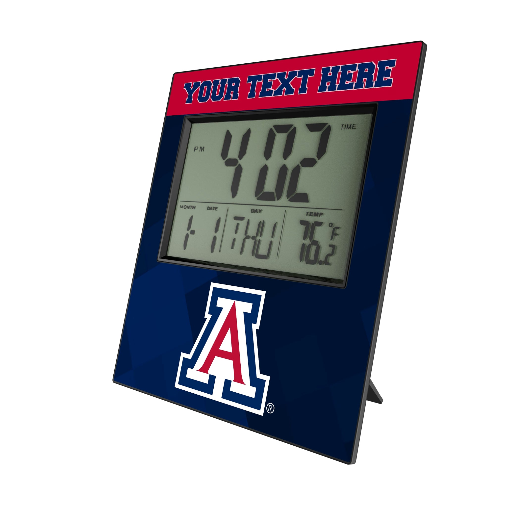University of Arizona Wildcats Personalized Color Block Wall Clock
