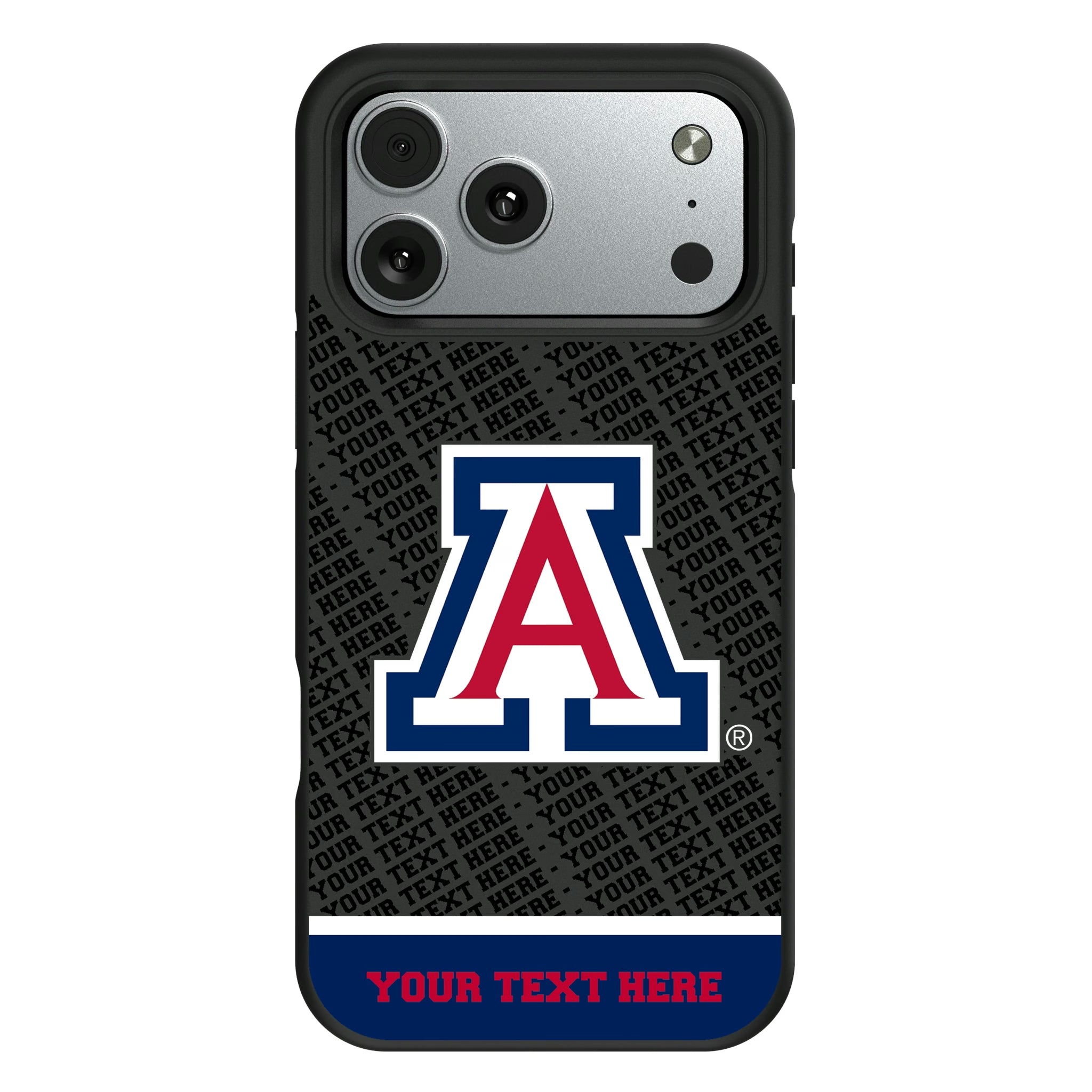 University of Arizona Wildcats Personalized EndZone Plus iPhone Bump Phone Case for Apple iPhone#Device_iPhone 17 Pro Max