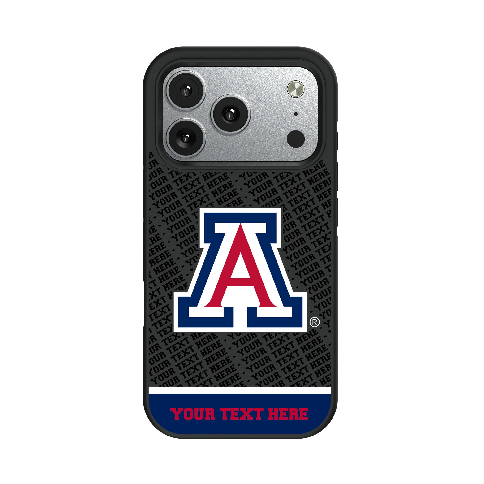 University of Arizona Wildcats Personalized EndZone Plus iPhone Bump Phone Case for Apple iPhone#Device_iPhone 17 Pro