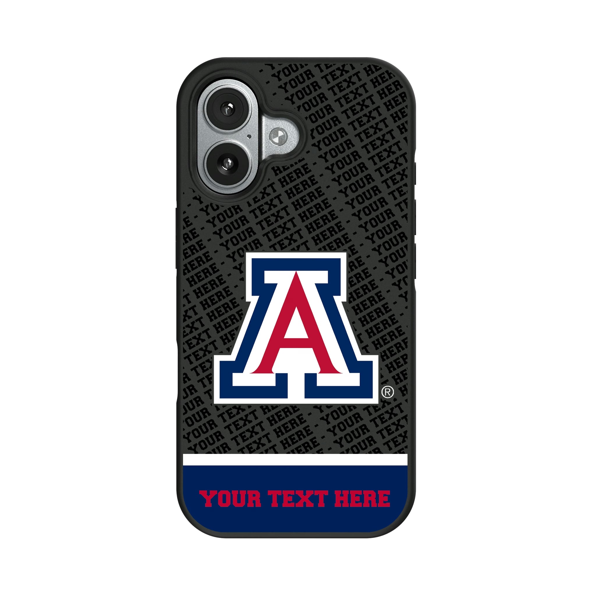 University of Arizona Wildcats Personalized EndZone Plus iPhone Bump Phone Case for Apple iPhone#Device_iPhone 17