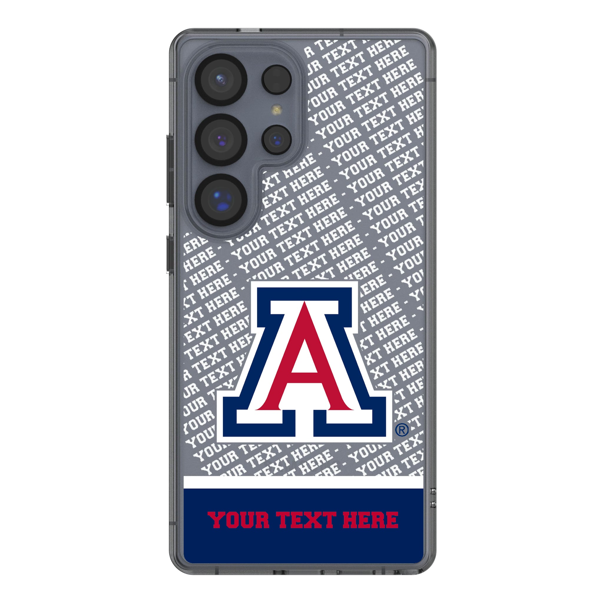 University of Arizona Wildcats Personalized EndZone Plus Galaxy Clear Phone Case for Samsung Galaxy