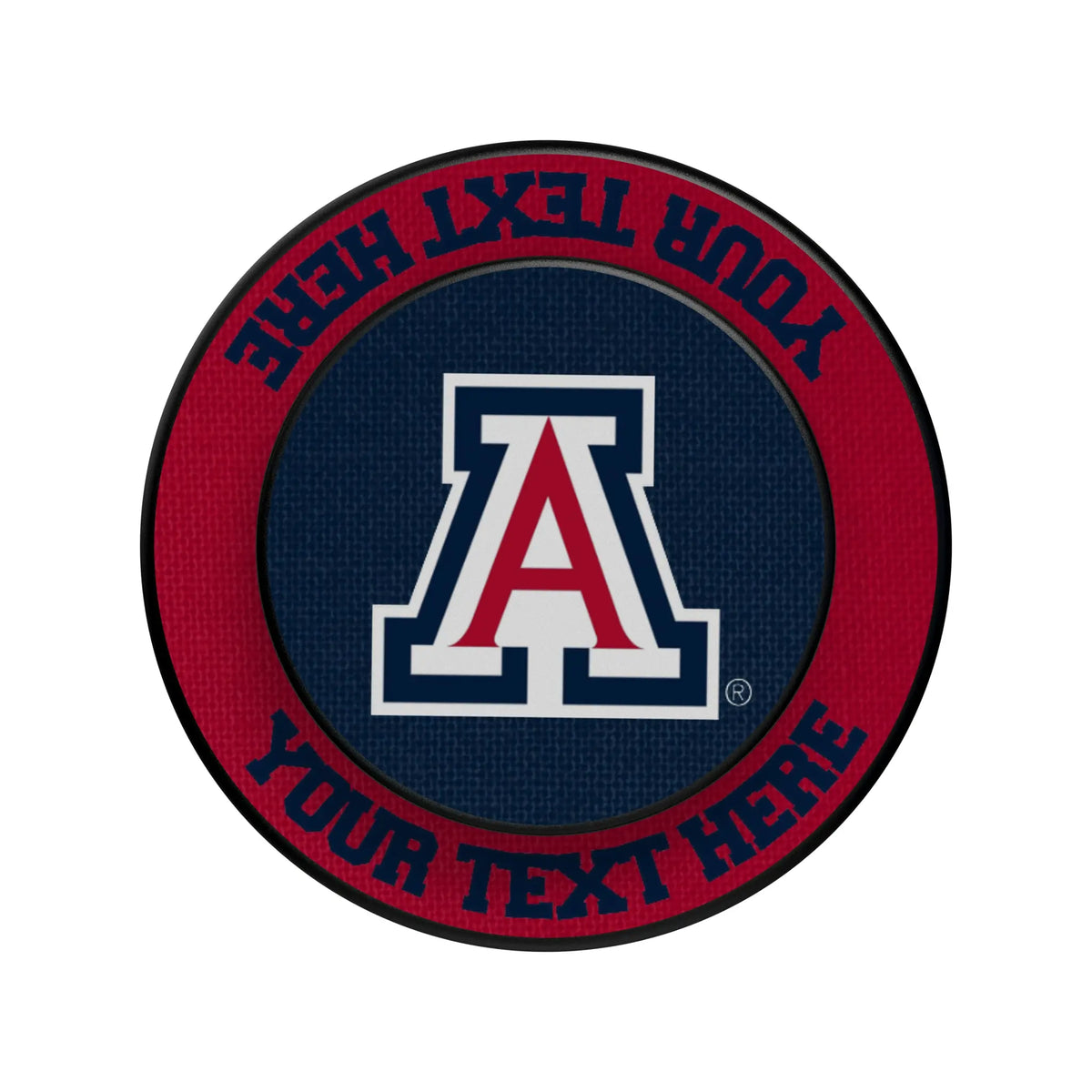 University of Arizona Wildcats Personalized Endzone Solid Popsockets Round Magnetic