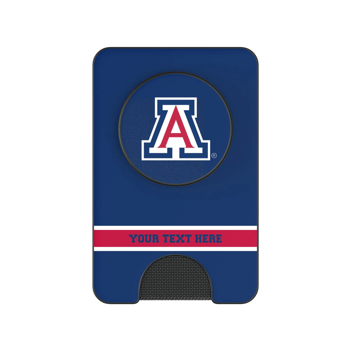 University of Arizona Wildcats Personalized Endzone Solid Popsockets Wallet Magnetic