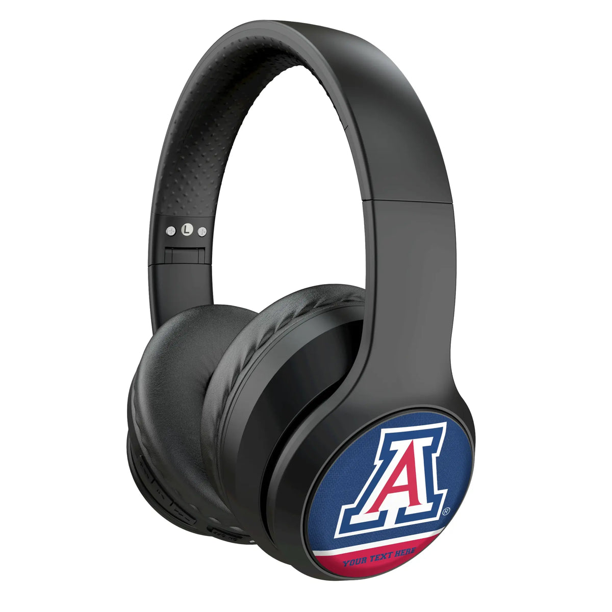 University of Arizona Wildcats Personalized Endzone Solid Wireless Over-Ear Headphones With Case
