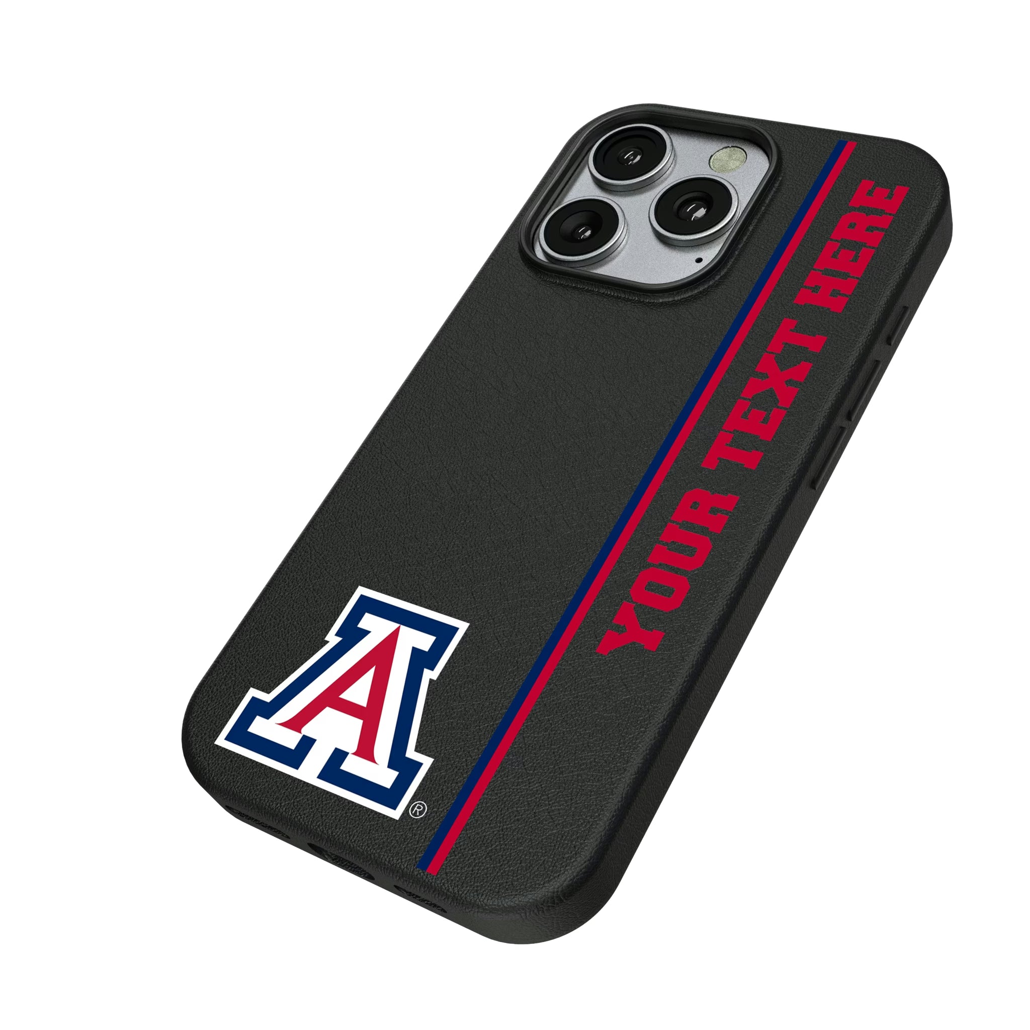 University of Arizona Wildcats Personalized Sidebard iPhone MagSafe Compatible Phone Case for Apple iPhone - Isometric View