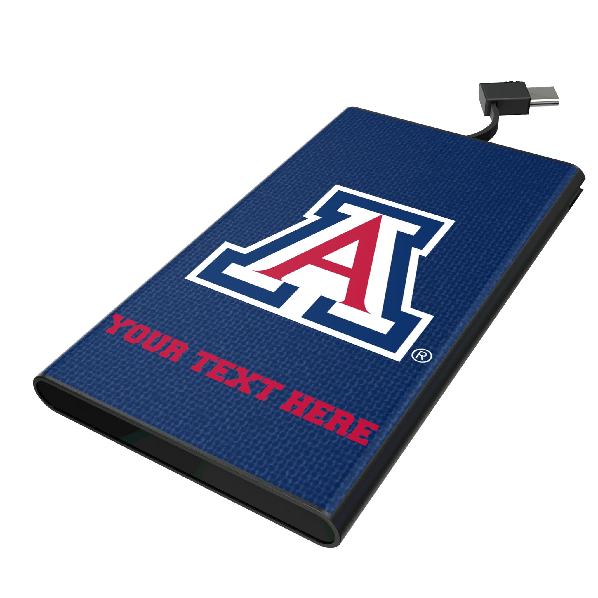 University of Arizona Wildcats Personalized Solid 5000mAh Flat Powerbank