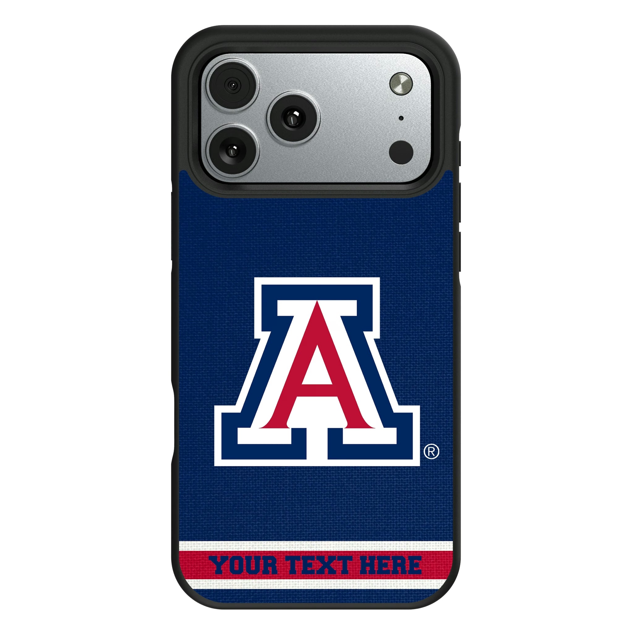 University of Arizona Wildcats Personalized Stripe iPhone Bump Phone Case for Apple iPhone#Device_iPhone 17 Pro Max