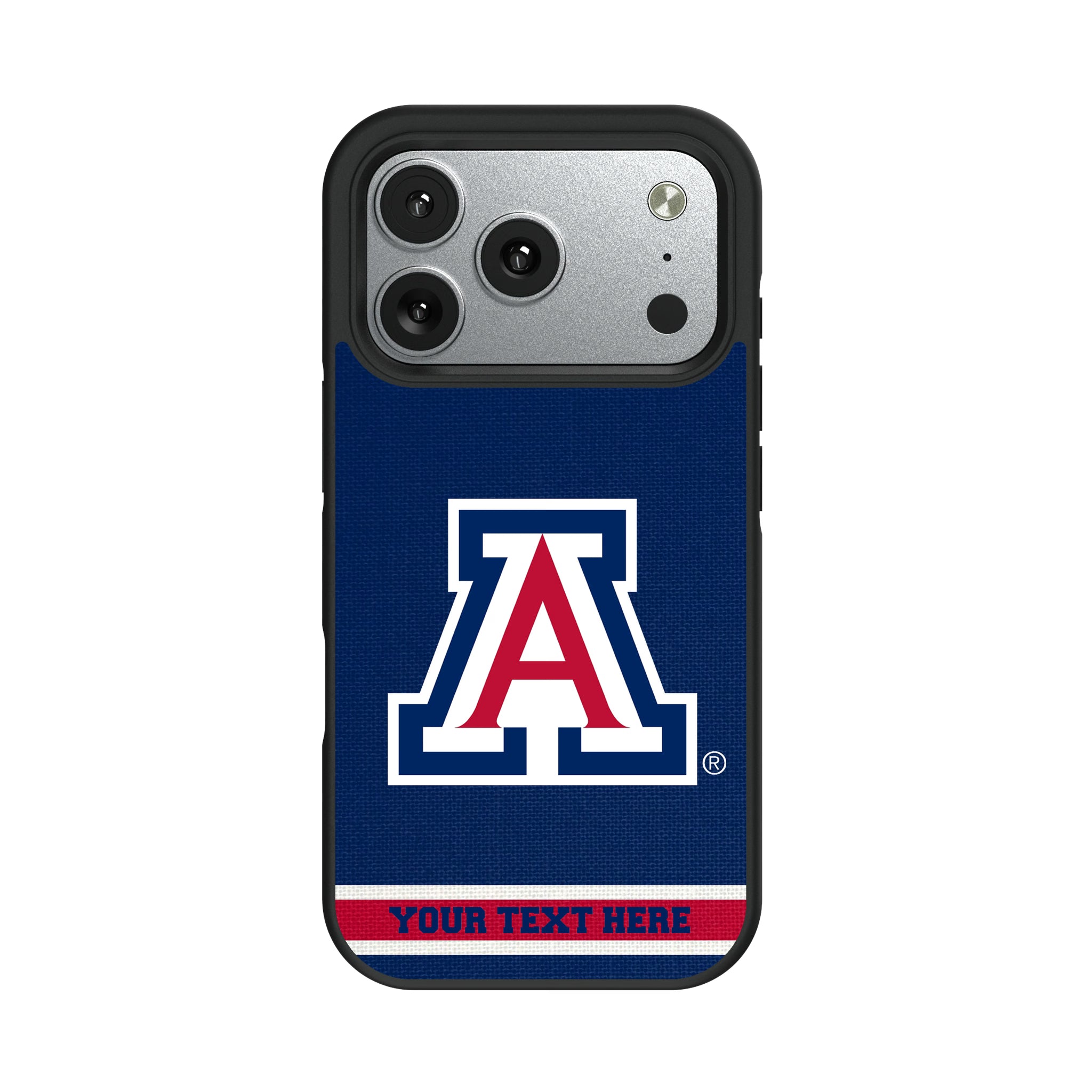 University of Arizona Wildcats Personalized Stripe iPhone Bump Phone Case for Apple iPhone#Device_iPhone 17 Pro