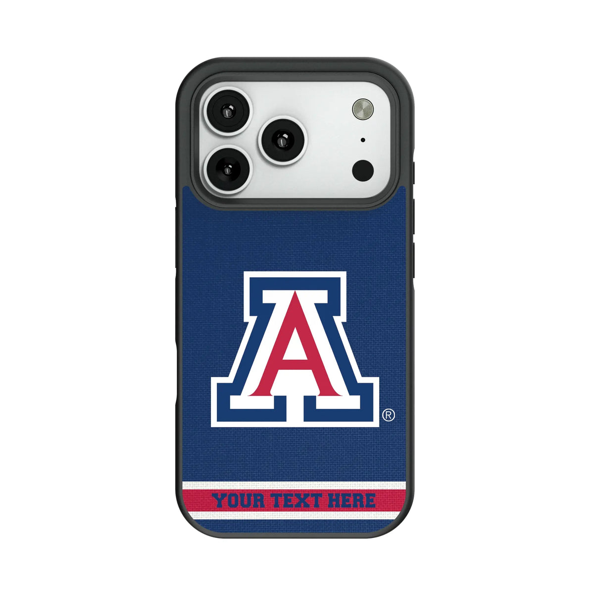 University of Arizona Wildcats Personalized Stripe Bump Phone Case for Apple iPhone