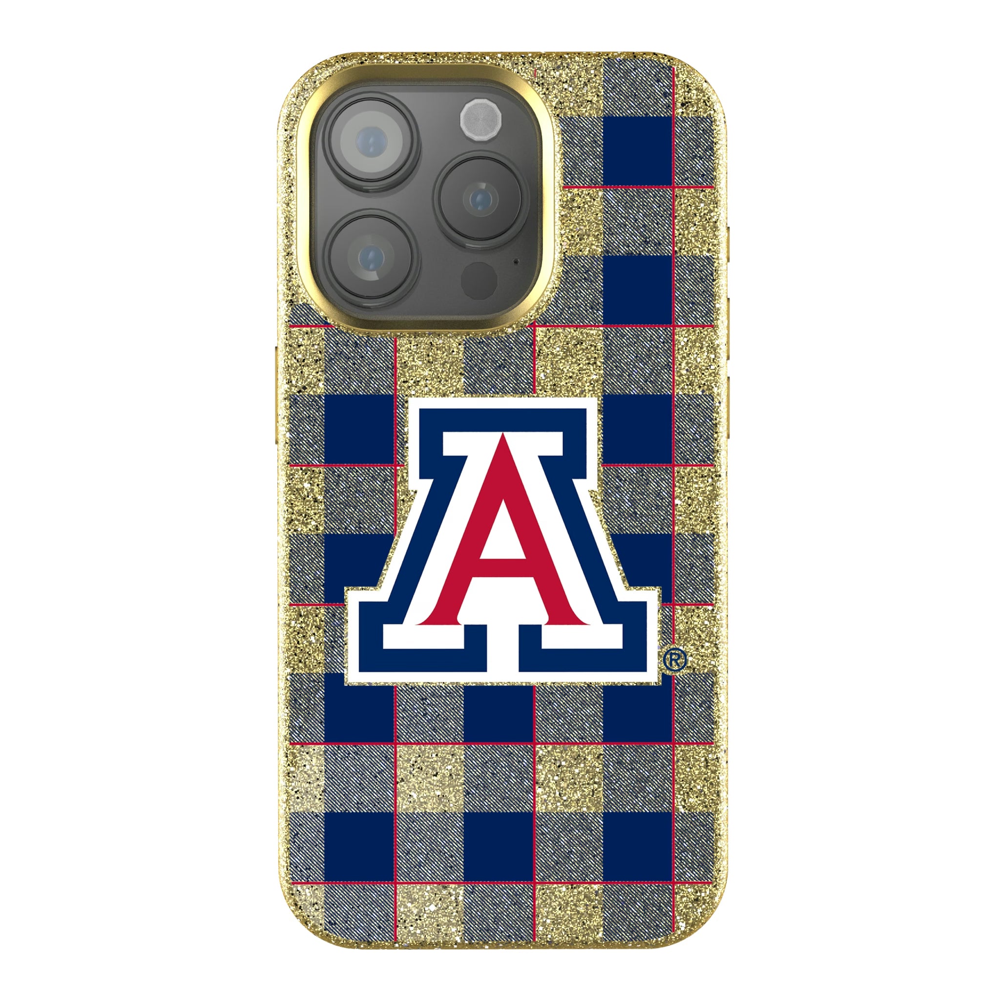 University of Arizona Wildcats Plaid iPhone Bling Phone Case for Apple iPhone