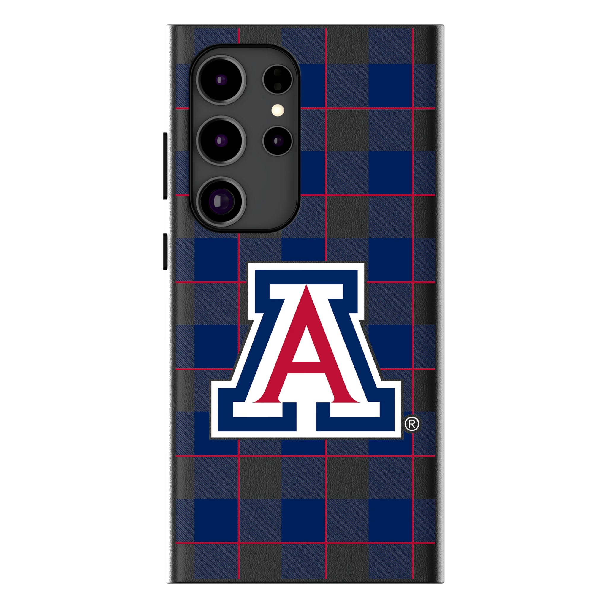 University of Arizona Wildcats Plaid Galaxy MagSafe Compatible Phone Case for Samsung Galaxy