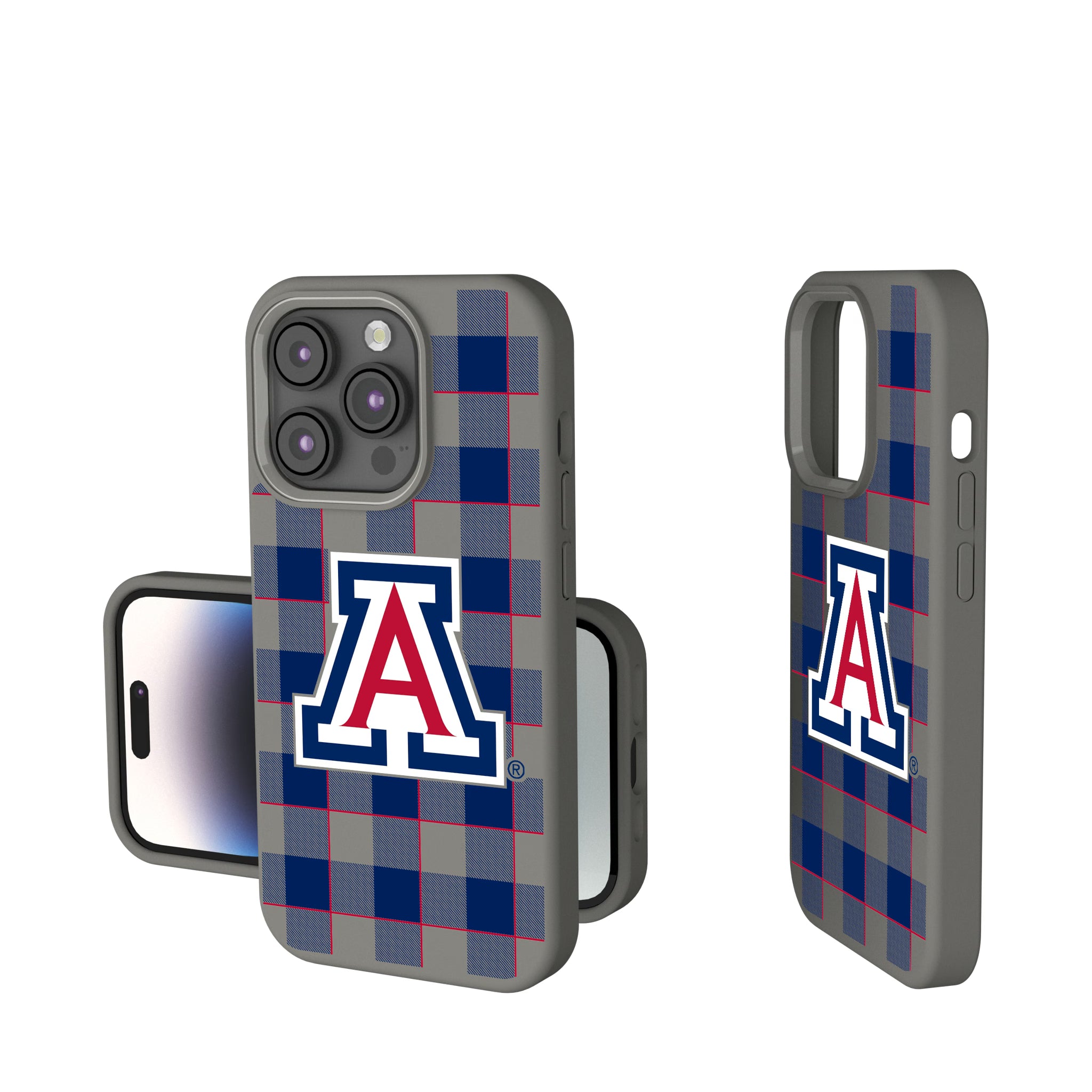 University of Arizona Wildcats Plaid iPhone Soft Touch Phone Case for Apple iPhone