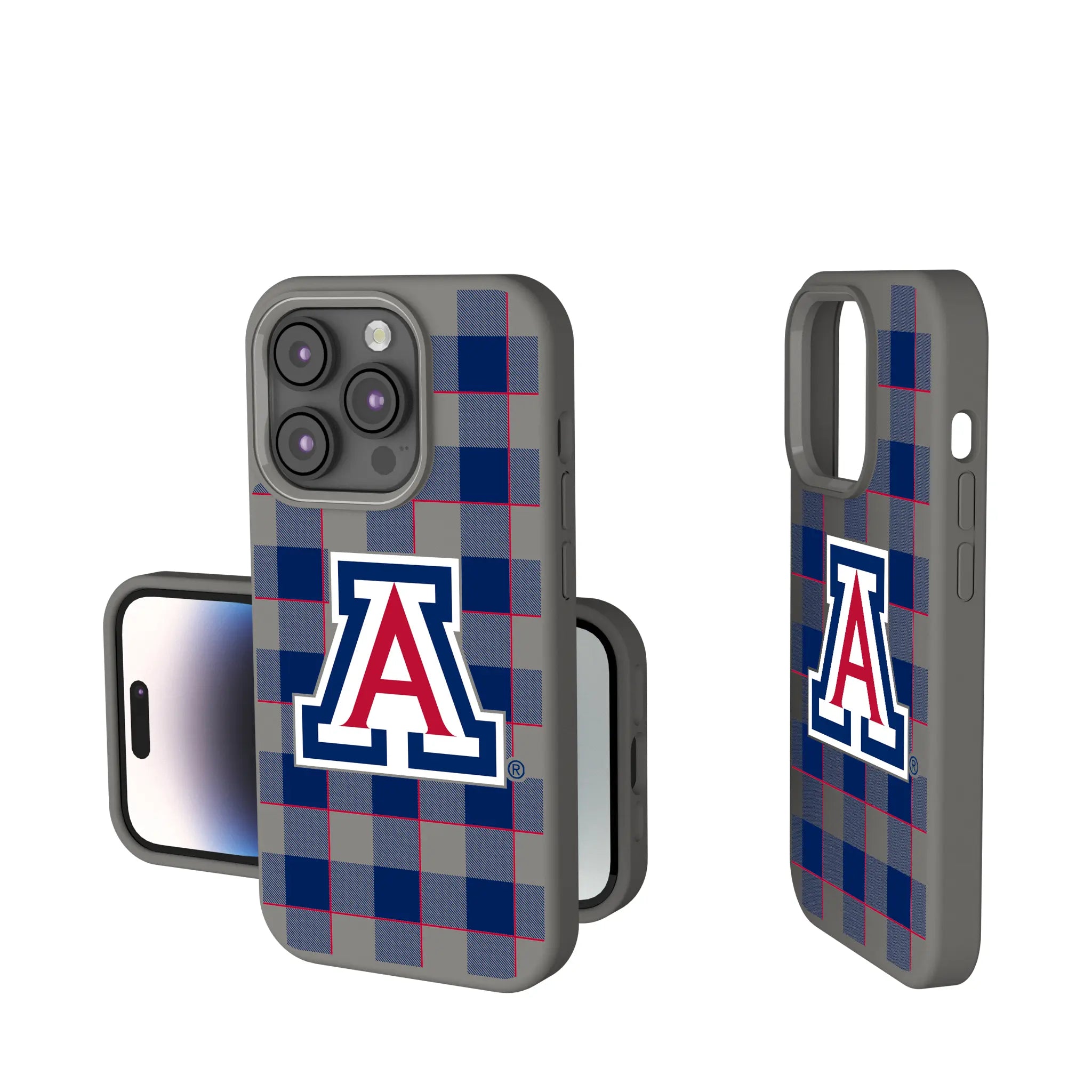 University of Arizona Wildcats Plaid iPhone Soft Touch Phone Case for Apple iPhone