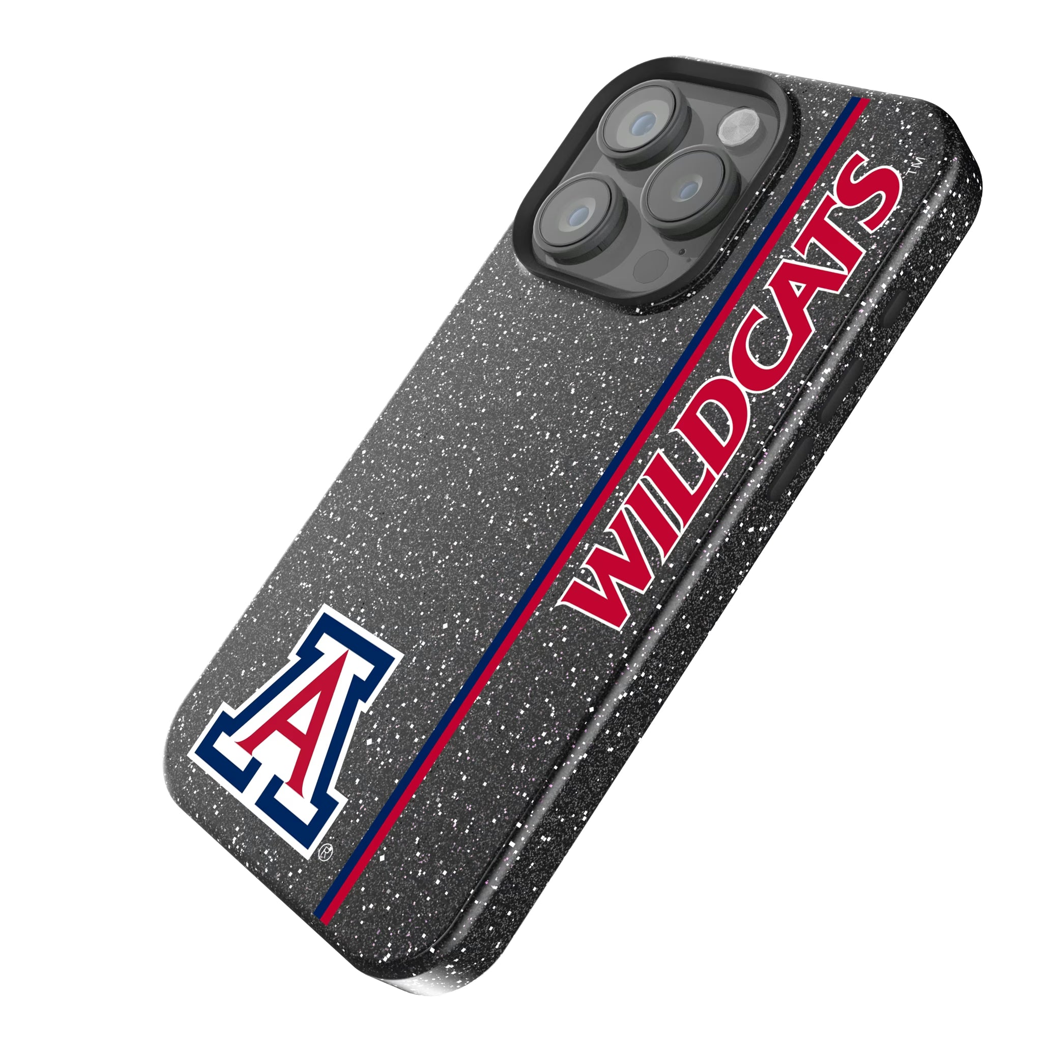 University of Arizona Wildcats Sidebar iPhone Bling Phone Case for Apple iPhone - Isometric View