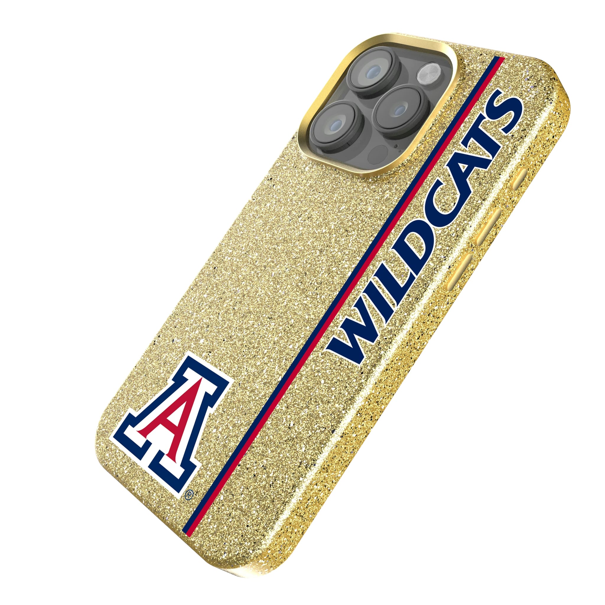 University of Arizona Wildcats Sidebar iPhone Bling Phone Case for Apple iPhone - Isometric View