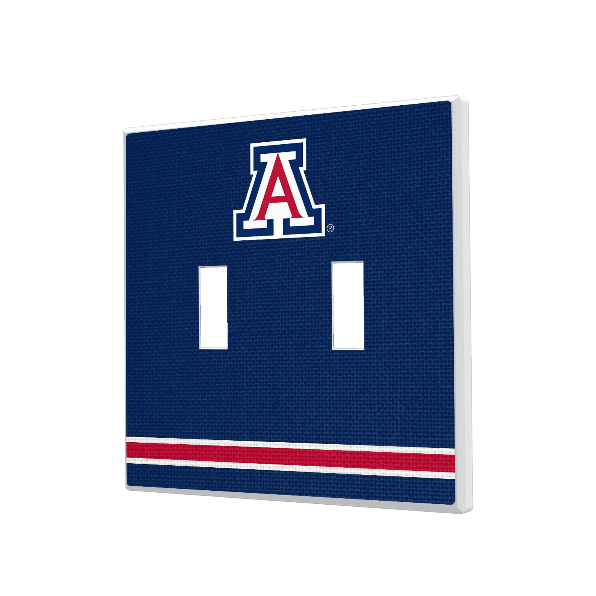 University of Arizona Wildcats Stripe Hidden-Screw Light Switch Plate#Style_Double Toggle