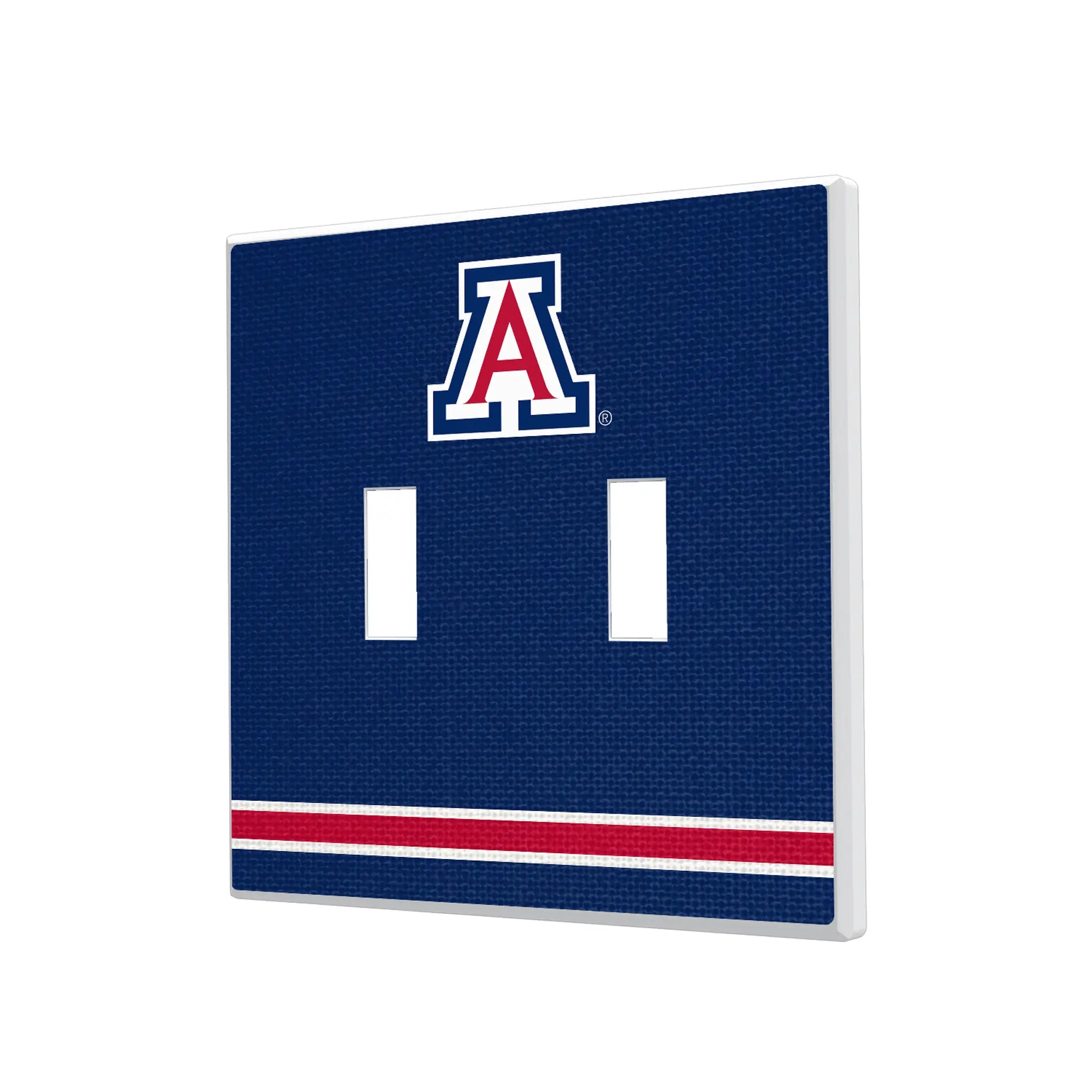 University of Arizona Wildcats Stripe Hidden-Screw Light Switch Plate#Style_Double Toggle