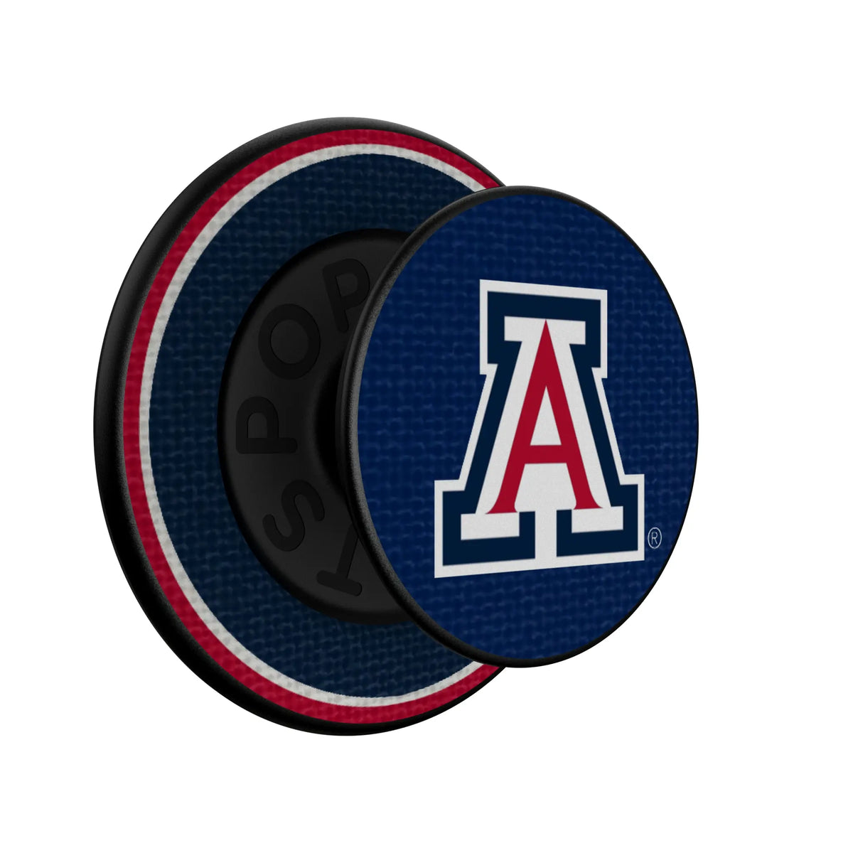 University of Arizona Wildcats Stripe Popsockets Round Magnetic - Isometric View