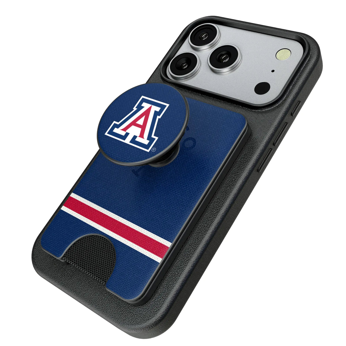 University of Arizona Wildcats Stripe Popsockets Wallet Magnetic - Isometric View