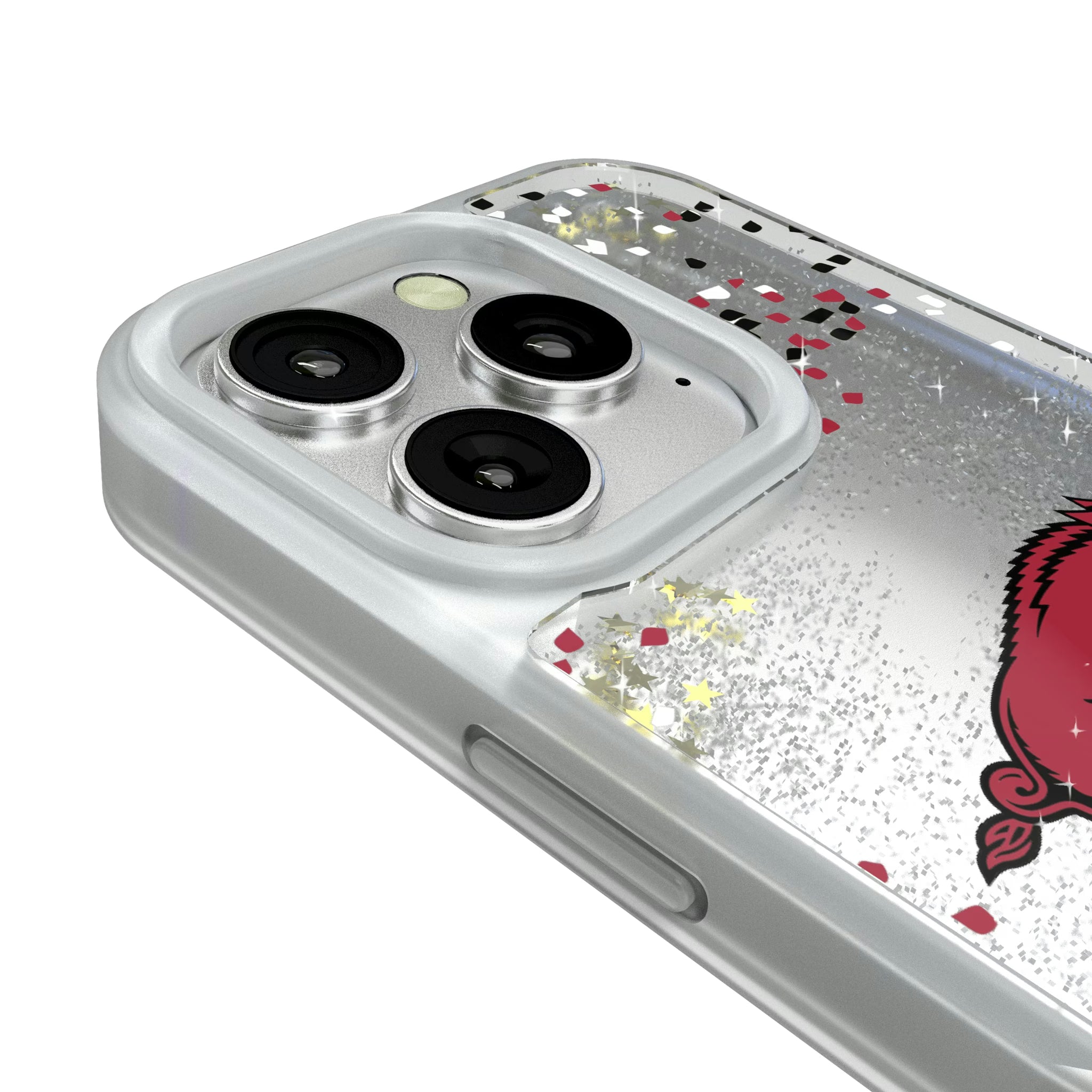 University of Arkansas Fayetteville Razorbacks Confetti iPhone Glitter Phone Case for Apple iPhone - Detail#Device_iPhone 16 Pro
