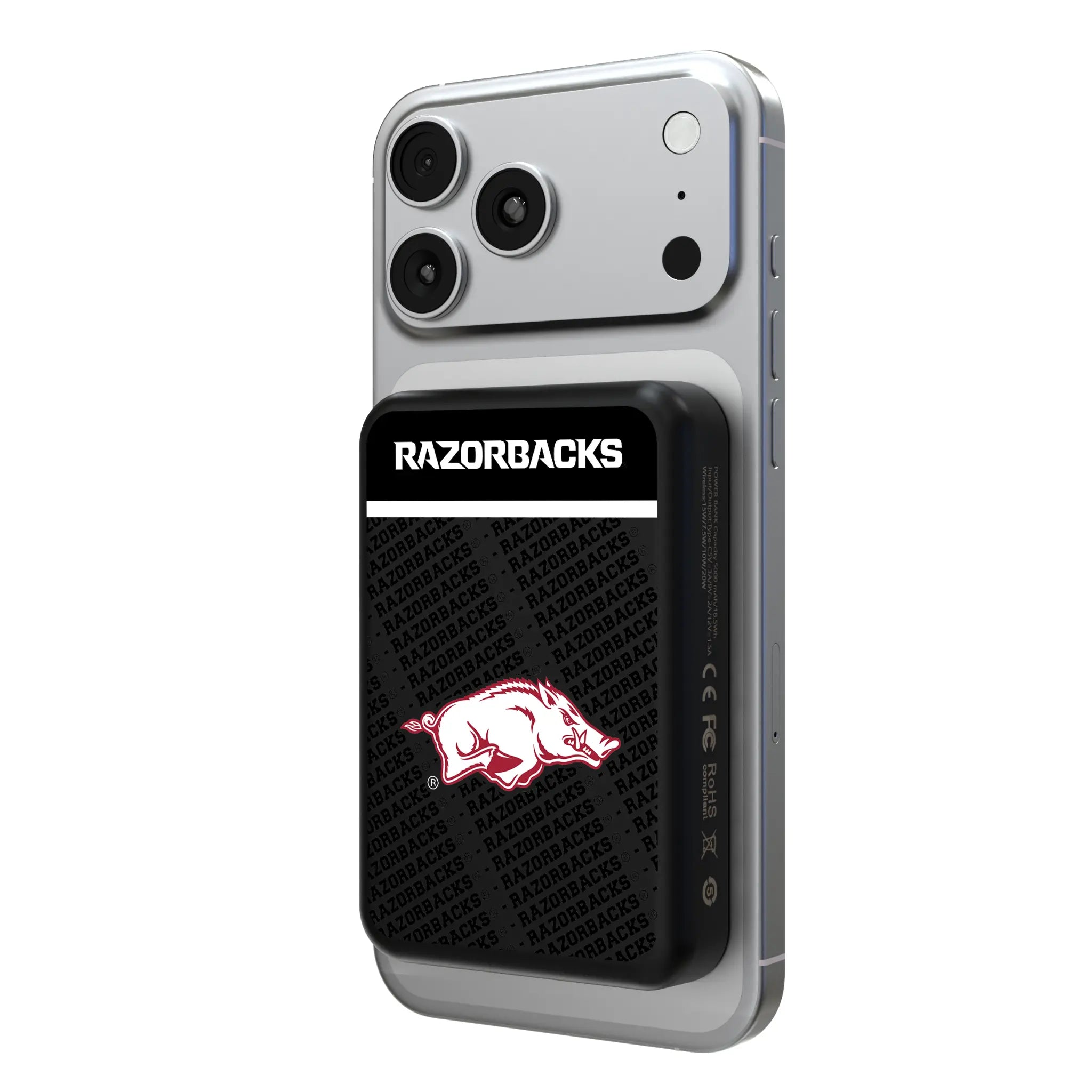 University of Arkansas Fayetteville Razorbacks Endzone Plus Wireless Mag Power Bank