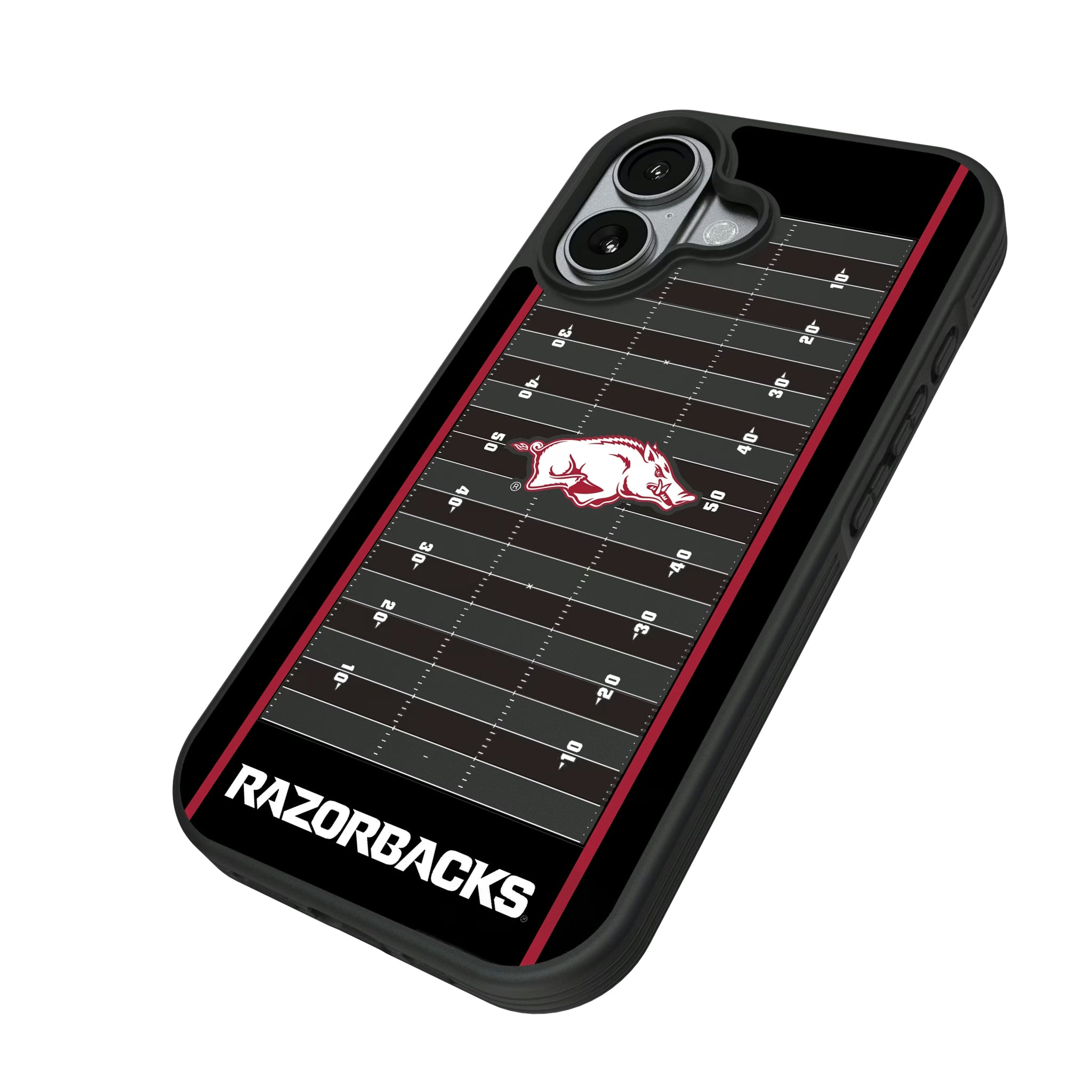 University of Arkansas Fayetteville Razorbacks Field iPhone Bump Phone Case for Apple iPhone - Isometric View#Device_iPhone 17