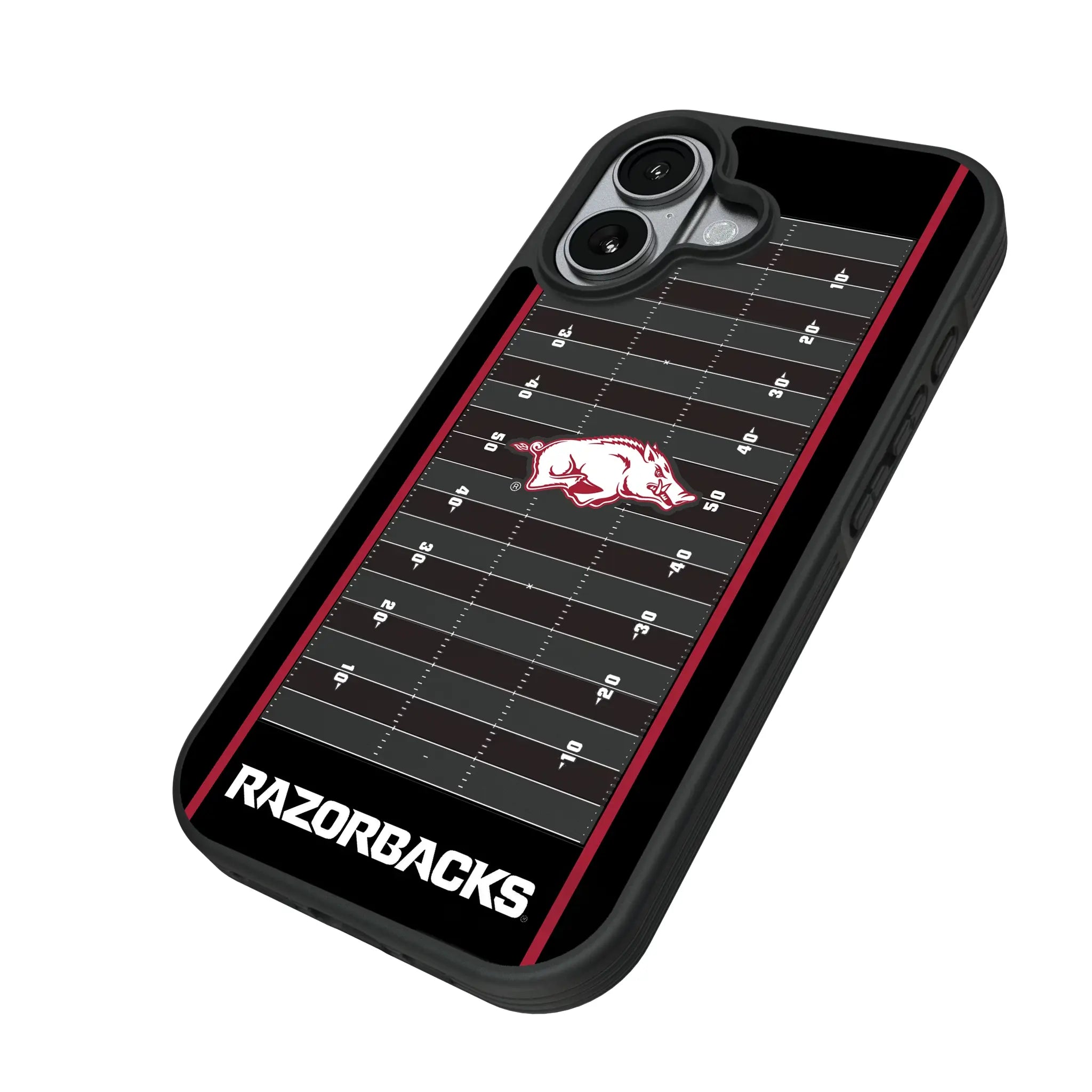 University of Arkansas Fayetteville Razorbacks Field iPhone Bump Phone Case for Apple iPhone - Isometric View#Device_iPhone 17