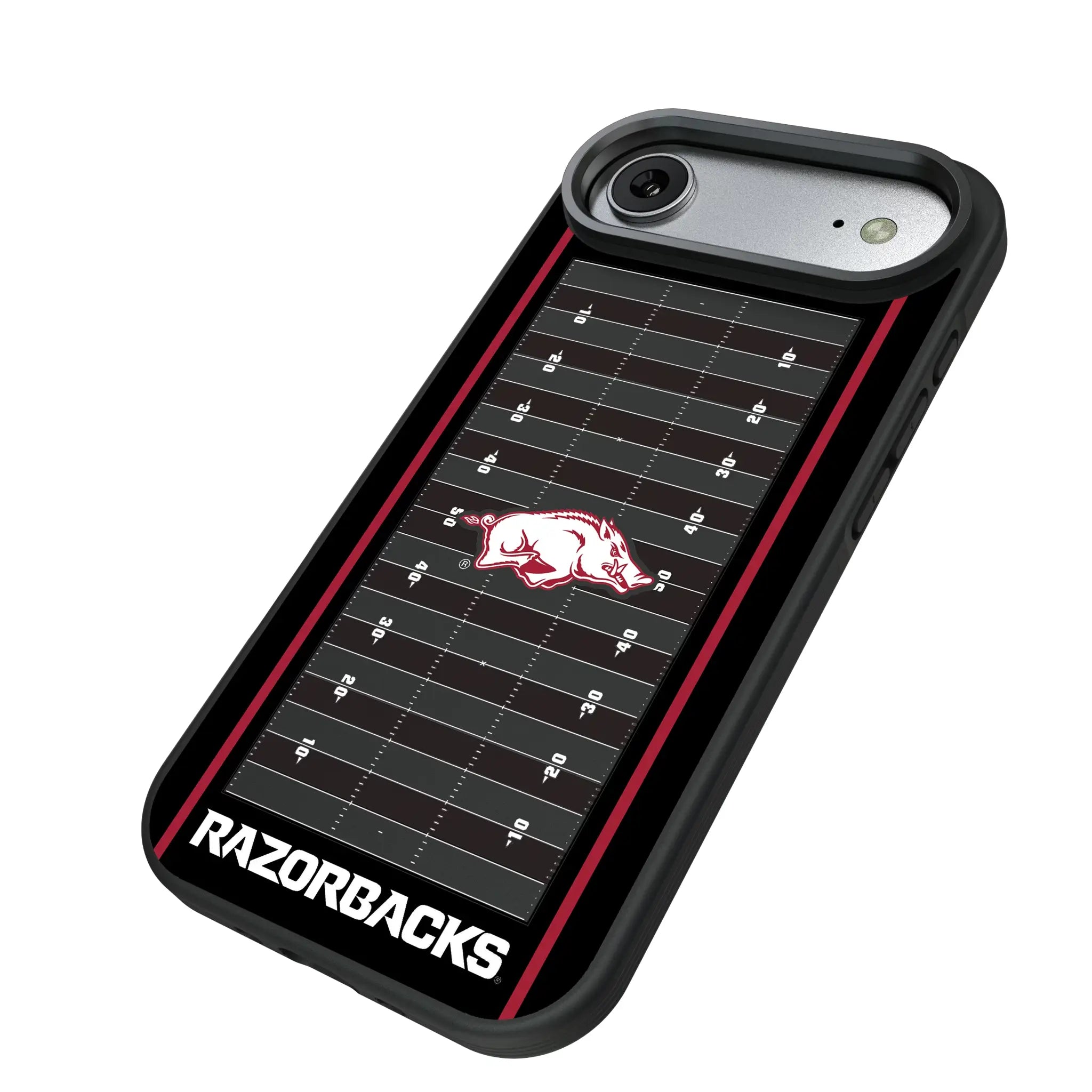 University of Arkansas Fayetteville Razorbacks Field iPhone Bump Phone Case for Apple iPhone - Isometric View#Device_iPhone Air