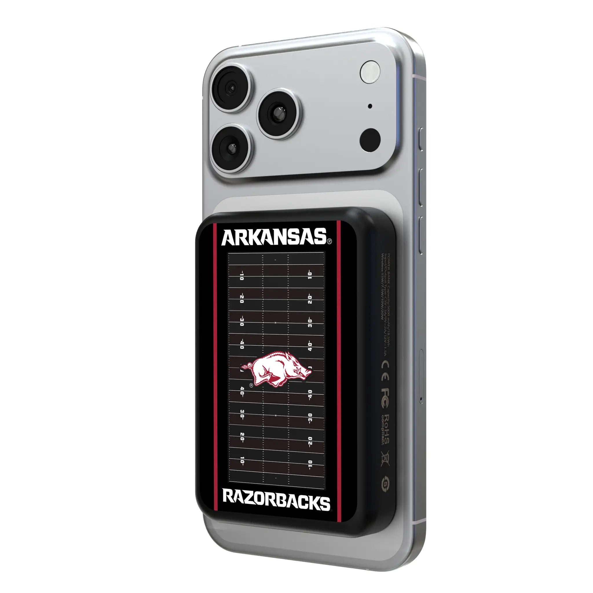 University of Arkansas Fayetteville Razorbacks Field Wireless Mag Power Bank