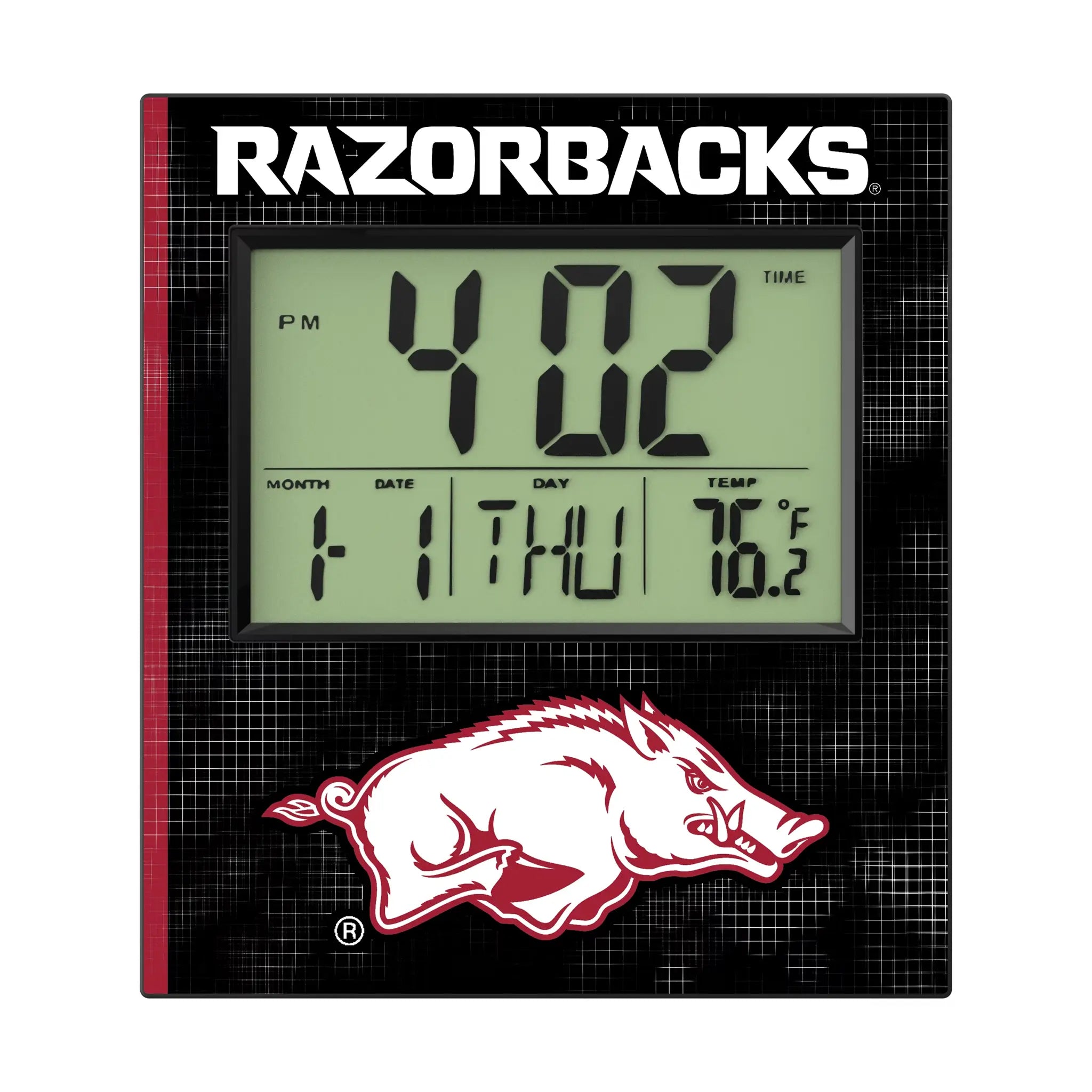 University of Arkansas Fayetteville Razorbacks Hatch Wall Clock