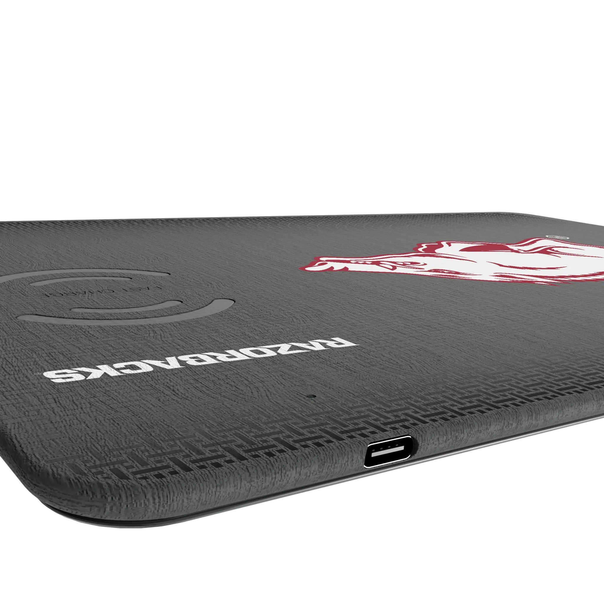 University of Arkansas Fayetteville Razorbacks Linen 15-Watt Wireless Charger and Mouse Pad