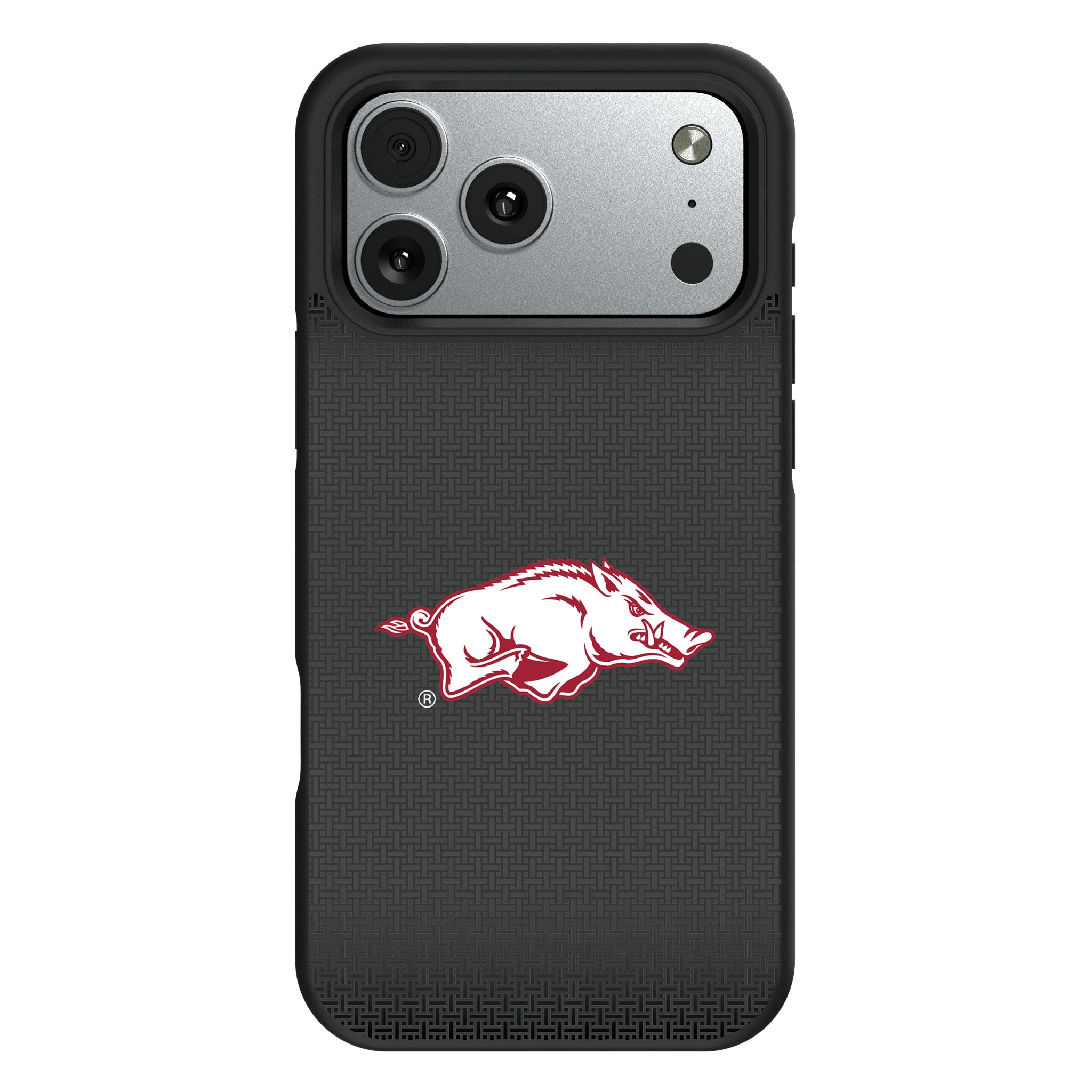 University of Arkansas Fayetteville Razorbacks Linen iPhone Bump Phone Case for Apple iPhone#Device_iPhone 17 Pro Max