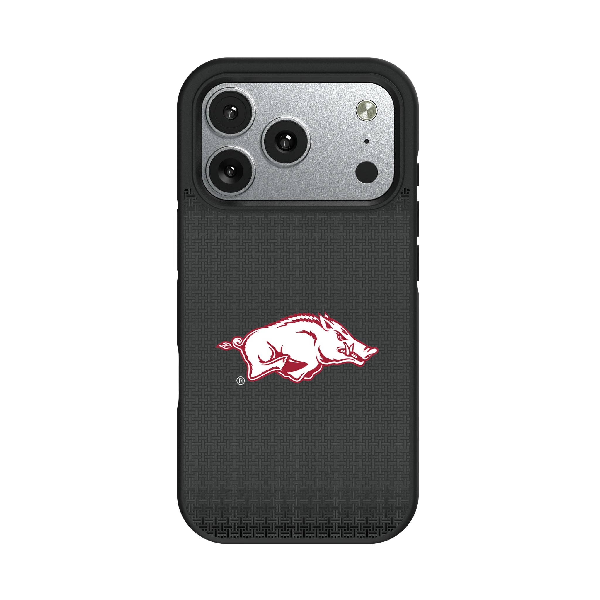 University of Arkansas Fayetteville Razorbacks Linen iPhone Bump Phone Case for Apple iPhone#Device_iPhone 17 Pro