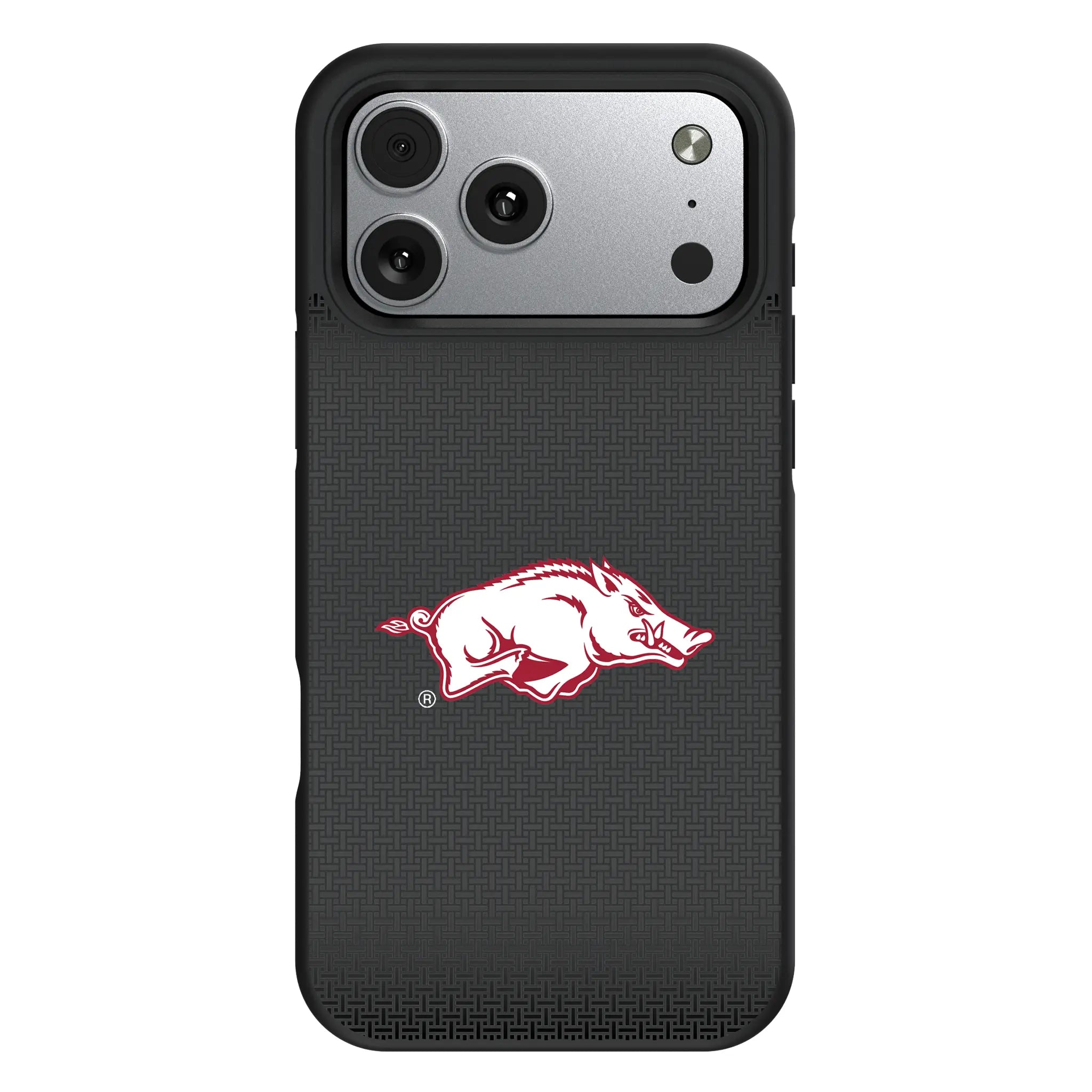 University of Arkansas Fayetteville Razorbacks Linen iPhone Bump Phone Case for Apple iPhone#Device_iPhone 17 Pro Max