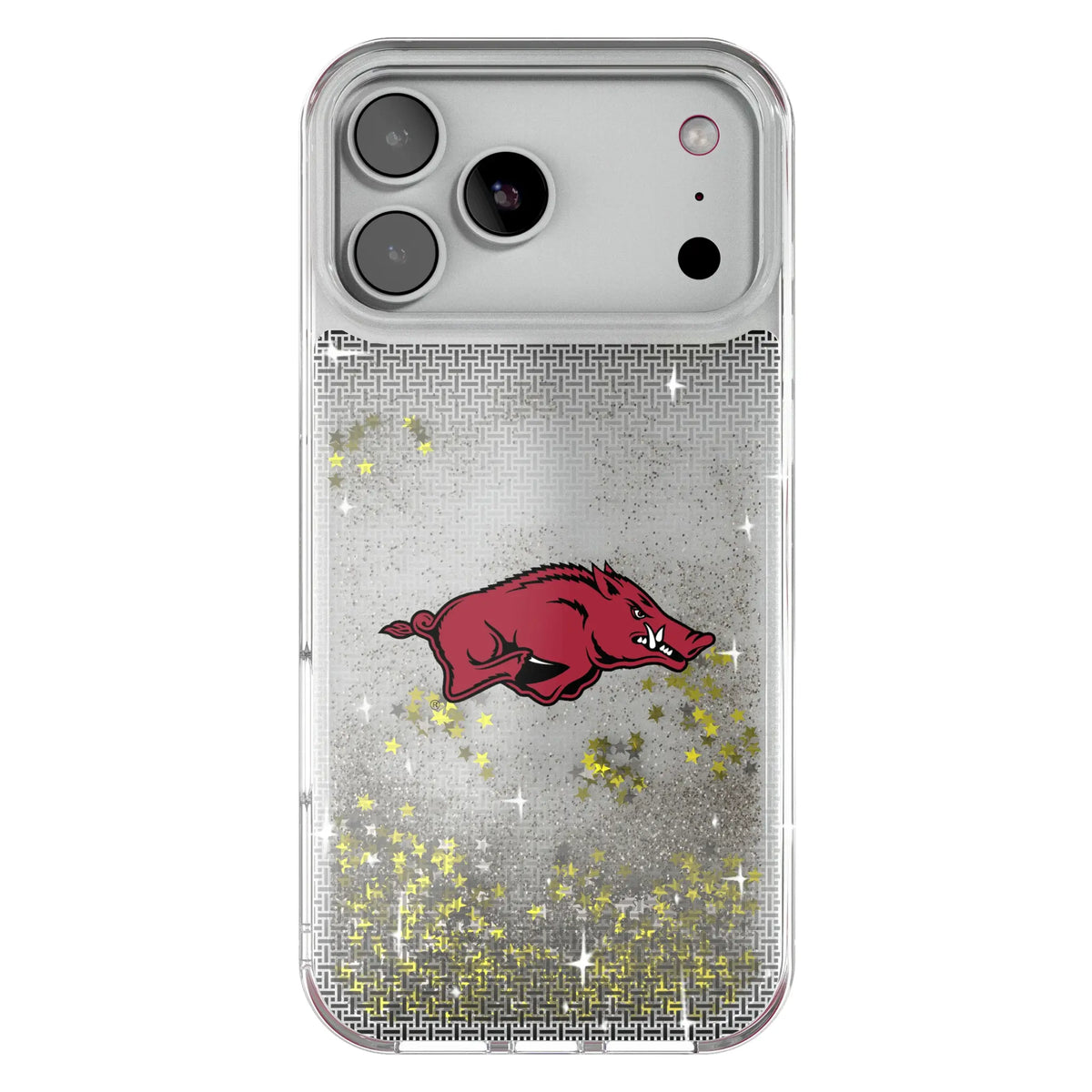 University of Arkansas Fayetteville Razorbacks Linen Glitter Phone Case for Apple iPhone