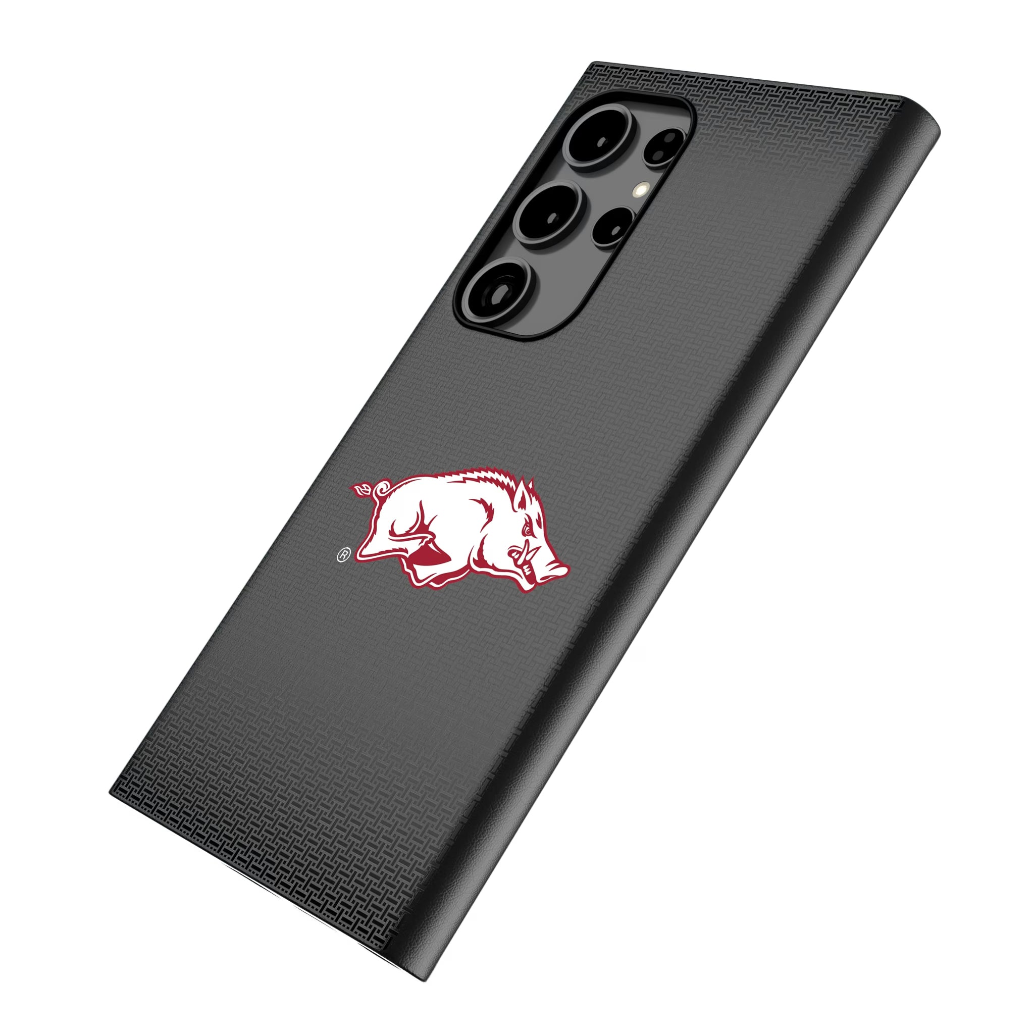 University of Arkansas Fayetteville Razorbacks Linen Galaxy MagSafe Compatible Phone Case for Samsung Galaxy - Isometric View