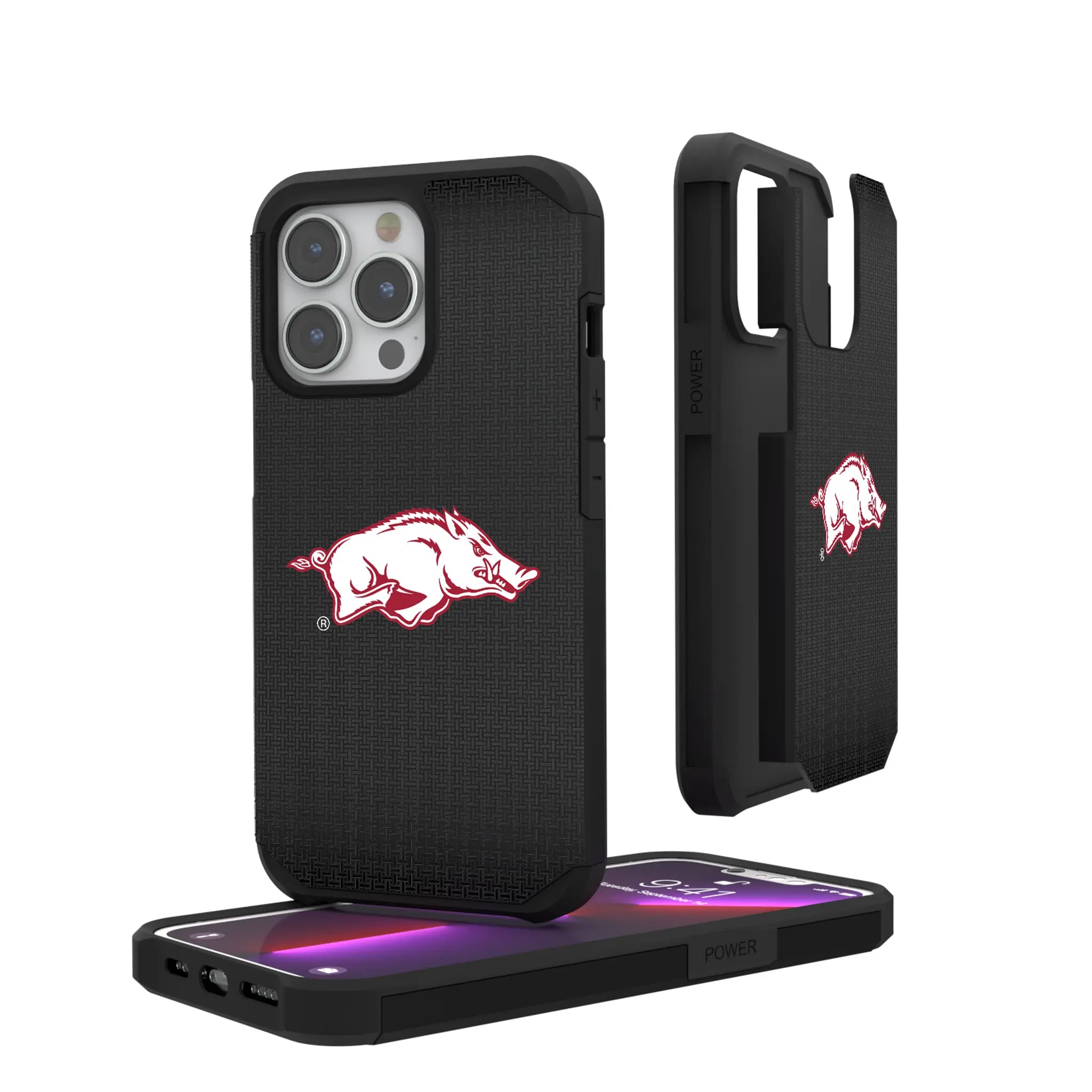 University of Arkansas Fayetteville Razorbacks Linen iPhone Rugged Phone Case for Apple iPhone