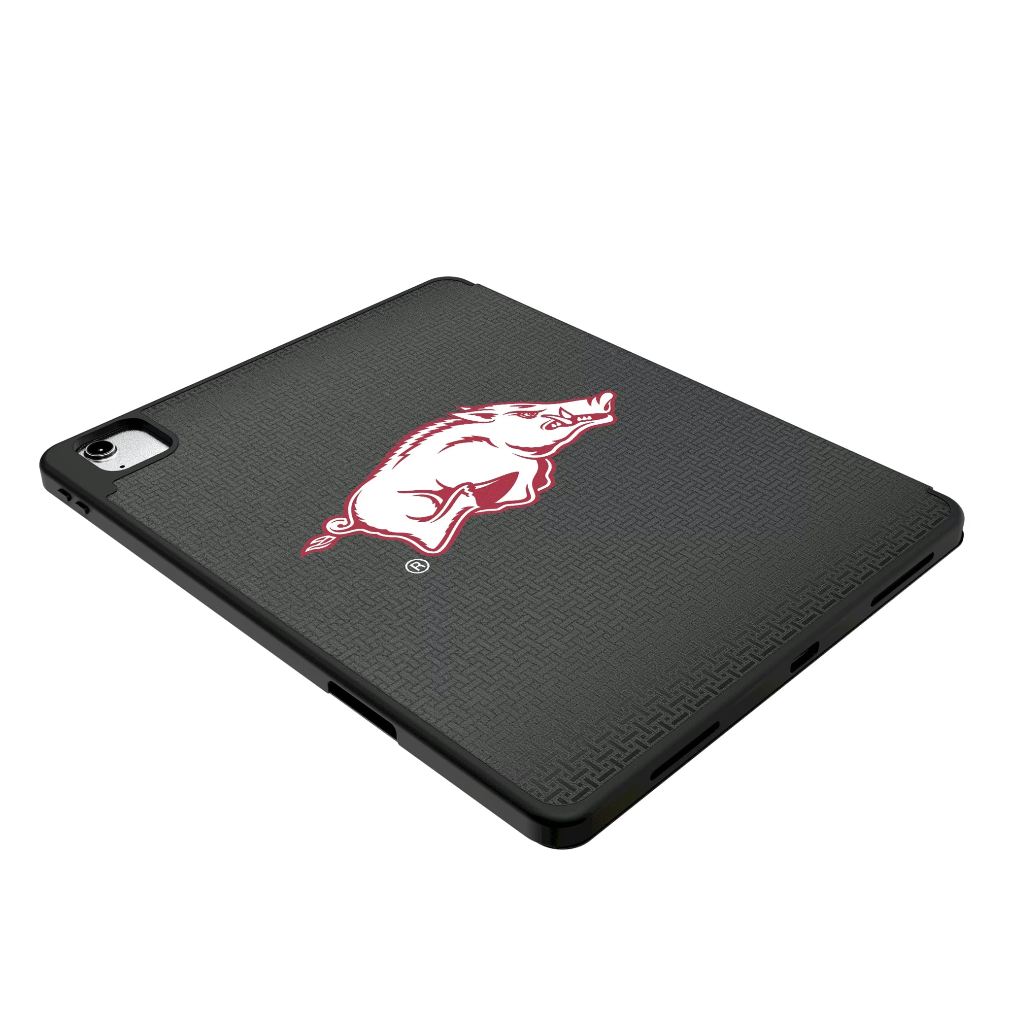 University of Arkansas Fayetteville Razorbacks Linen iPad Tablet Case for Apple iPad - Isometric View